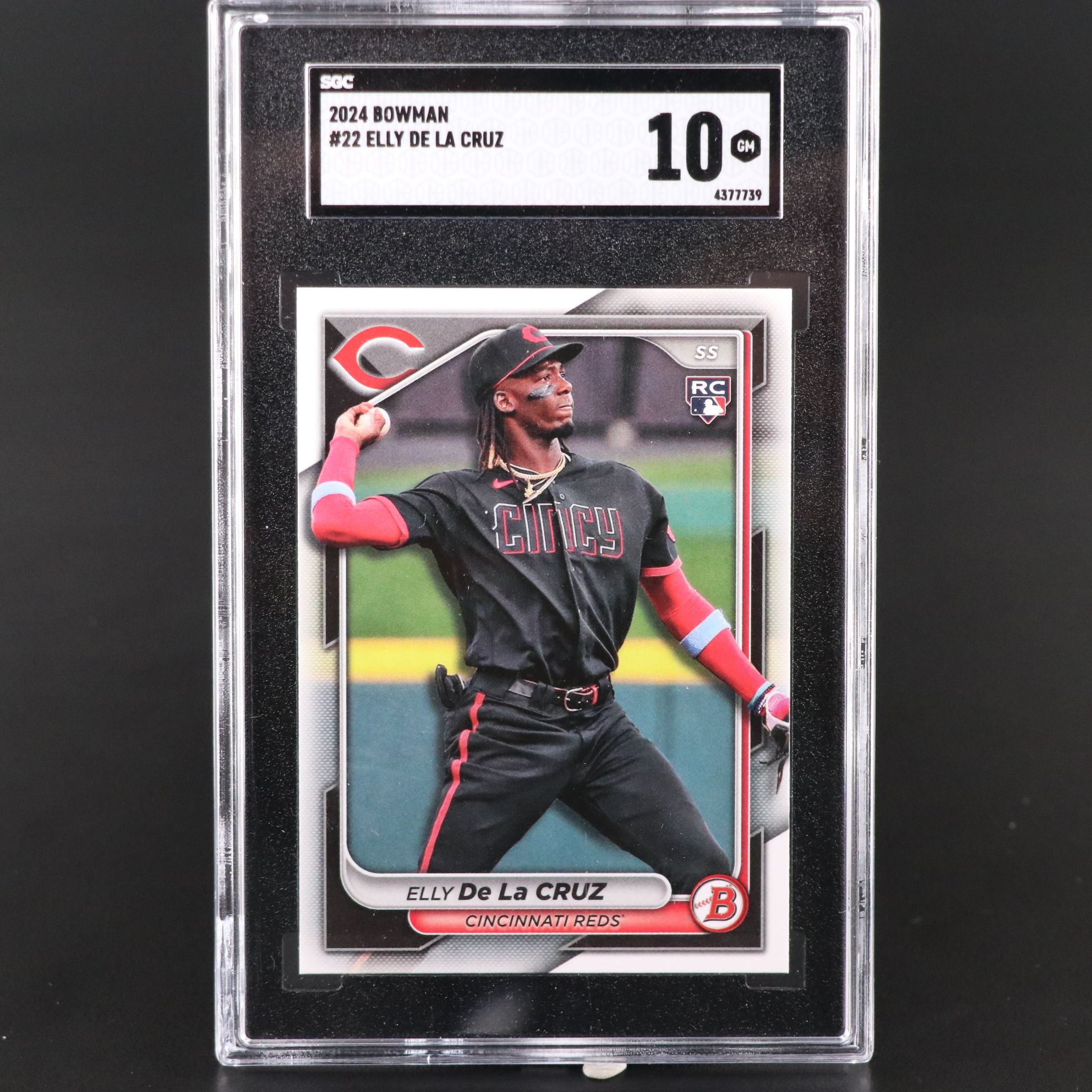 2024 Bowman Elly De La Cruz Cincinnati Reds Rookie Card Graded SGC 10
