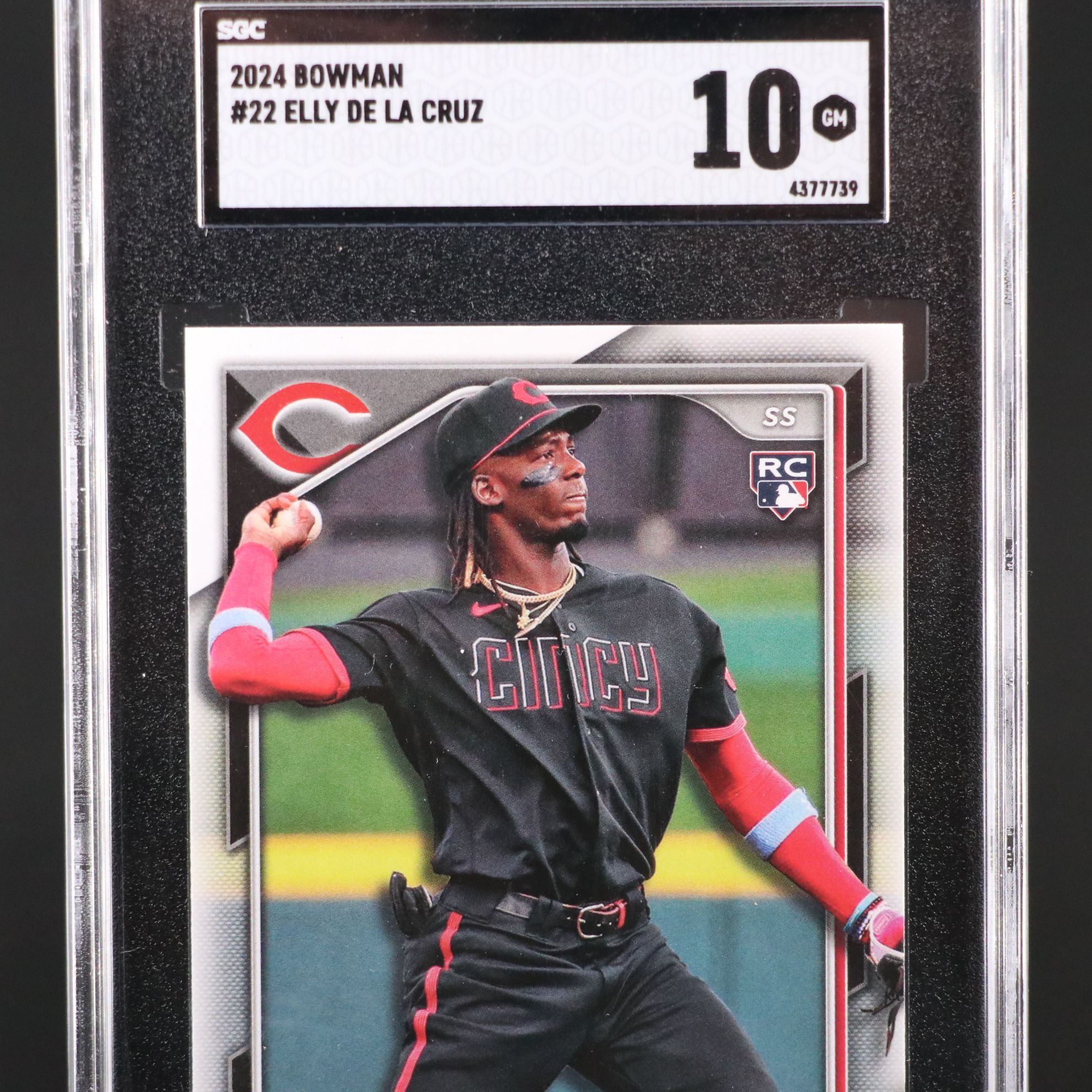 2024 Bowman Elly De La Cruz Cincinnati Reds Rookie Card Graded SGC 10