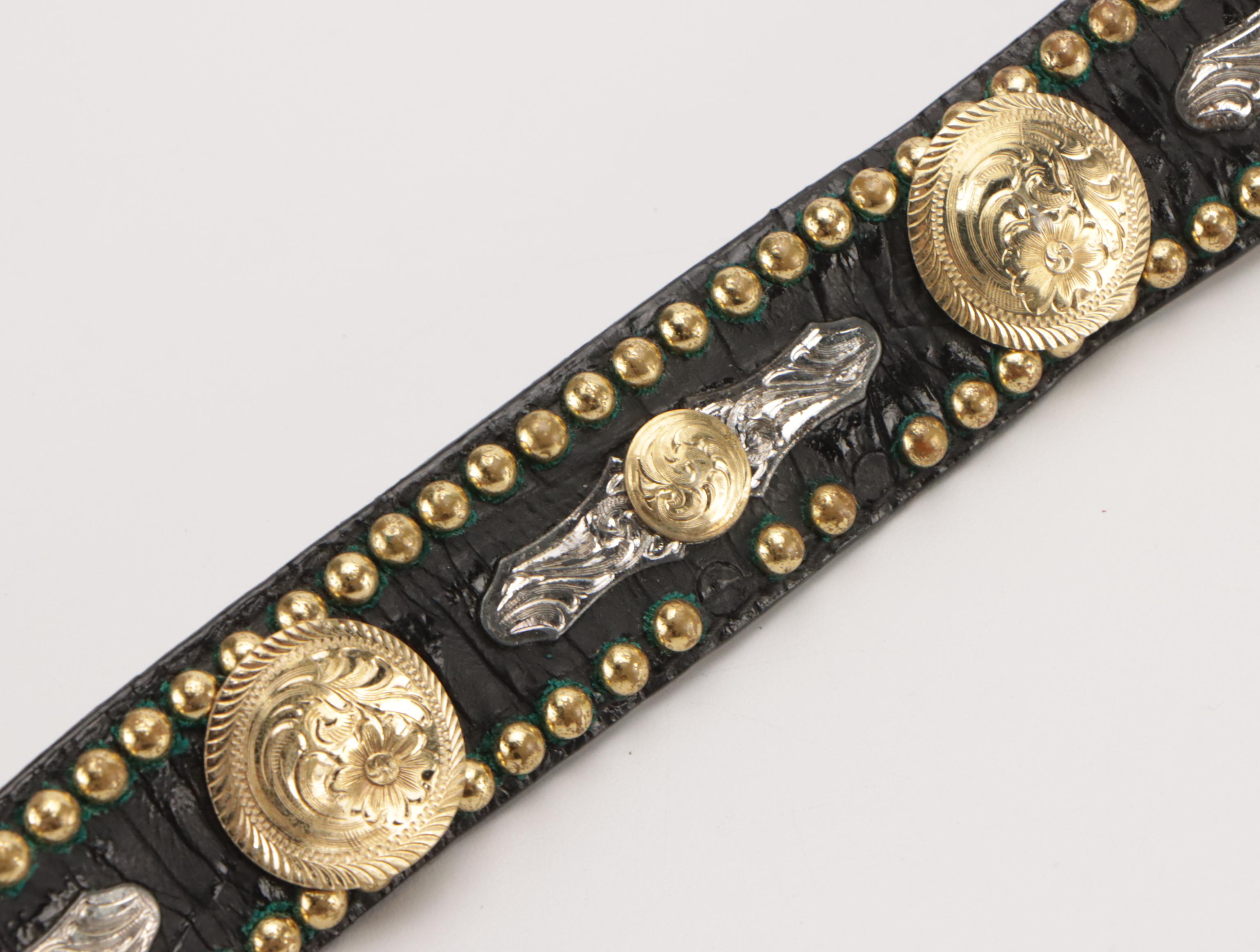 Nocona and More Tooled/Embellished Western Style Belts, Other Metal Belts