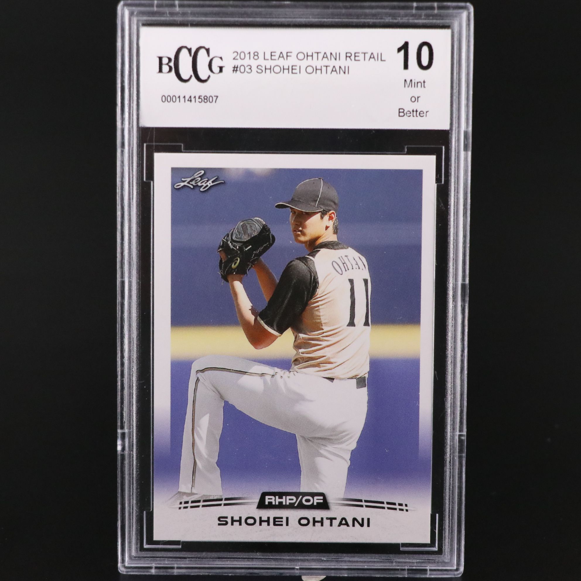 2018 Leaf Shohei Ohtani Rookie Year Baseball Card Graded BCCG 10