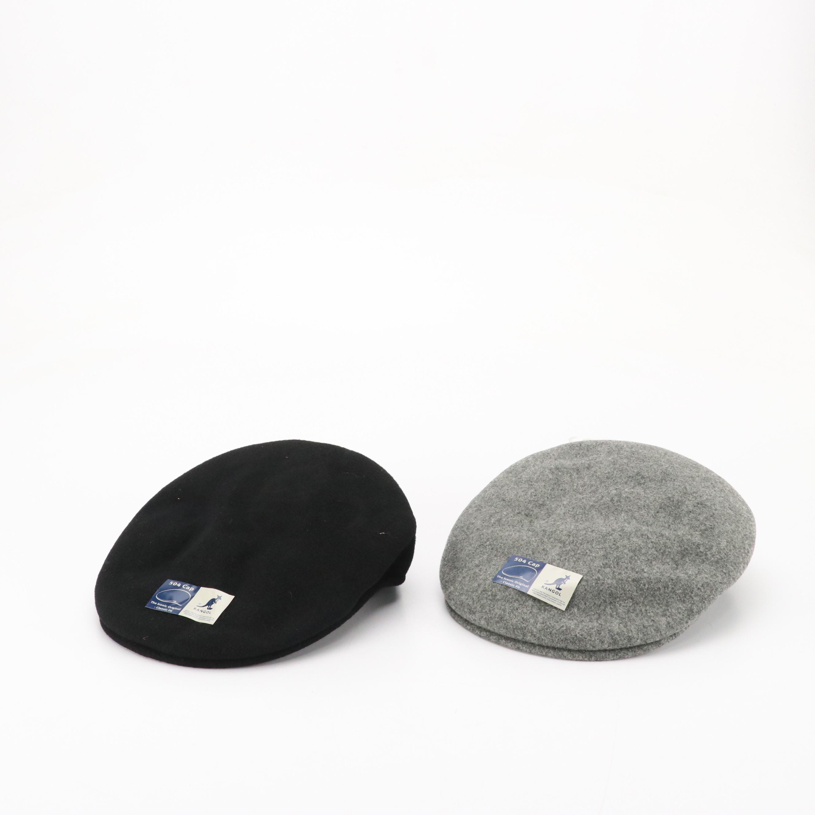 Kangol 504 Wool Caps, Haband Co. Woven Polyester Flat Cap, and Other Scarf