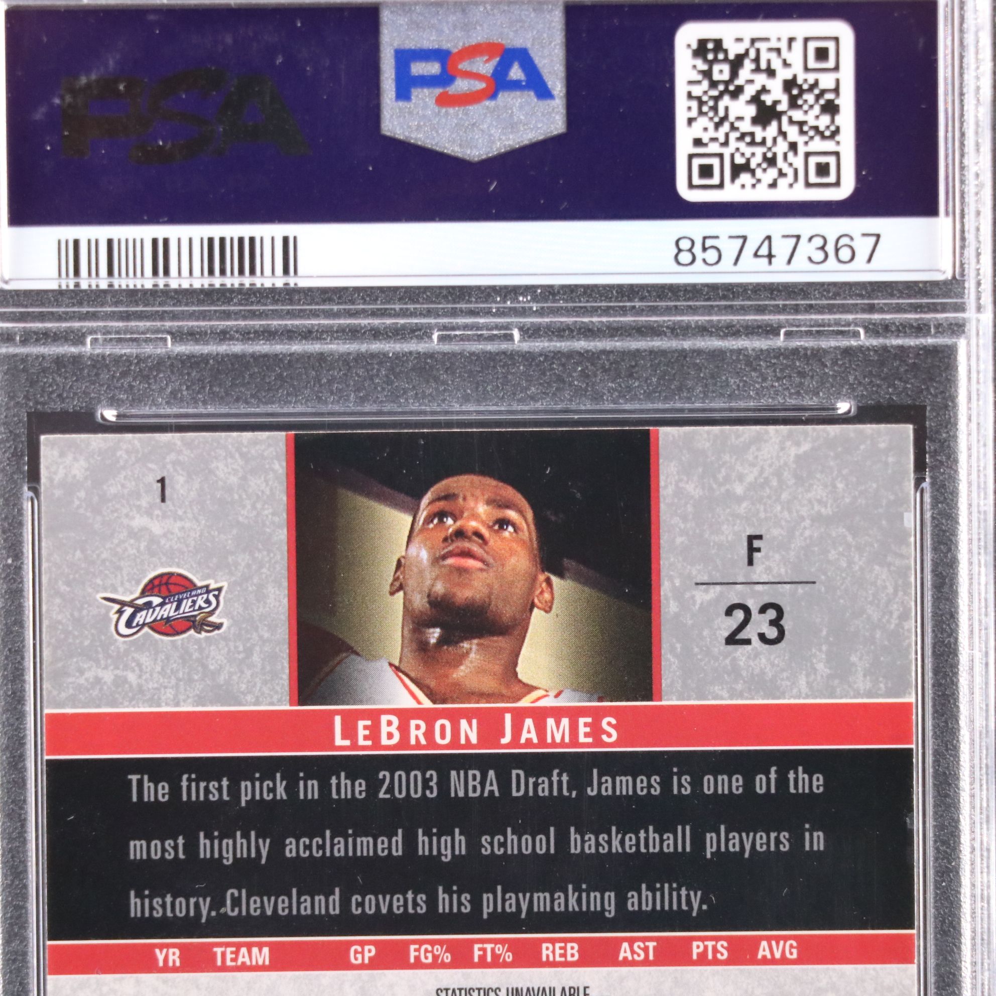 2003 Upper Deck LeBron James Rookie Exclusives Basketball Card Graded PSA 9