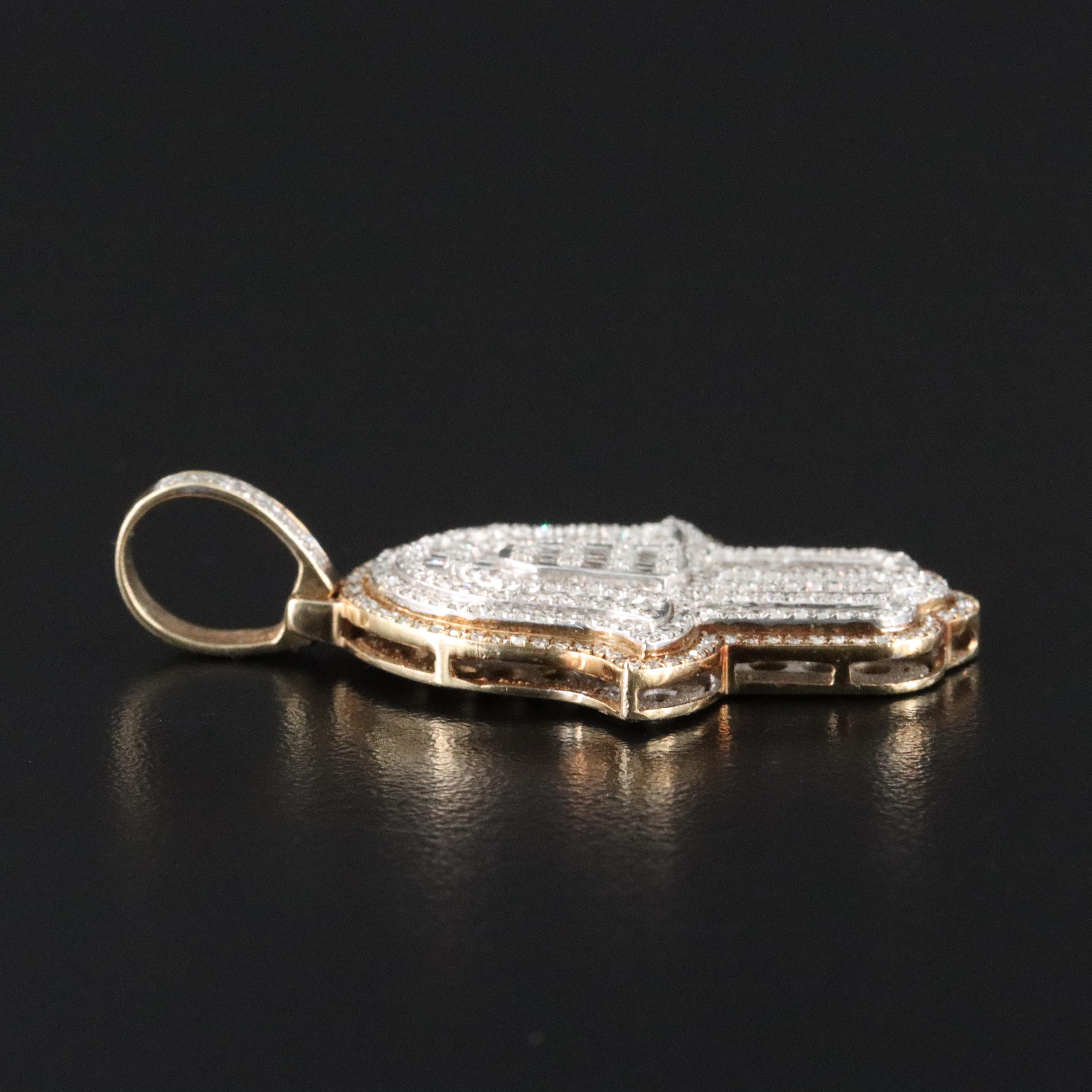 10K 1.25 CTW Diamond Hamsa Pendant