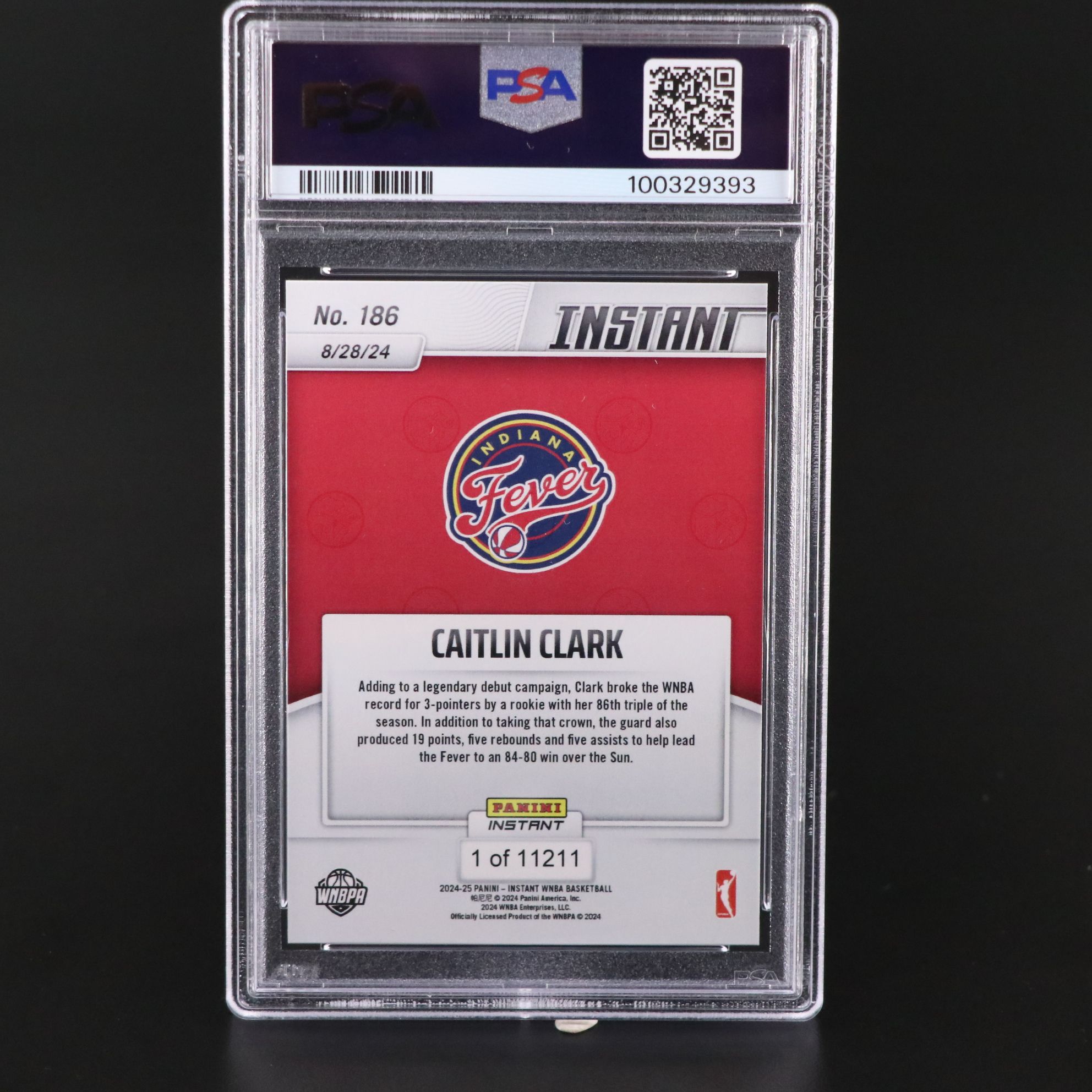 2024 Panini Instant Caitlin Clark Rookie Basketball Card Graded PSA 10