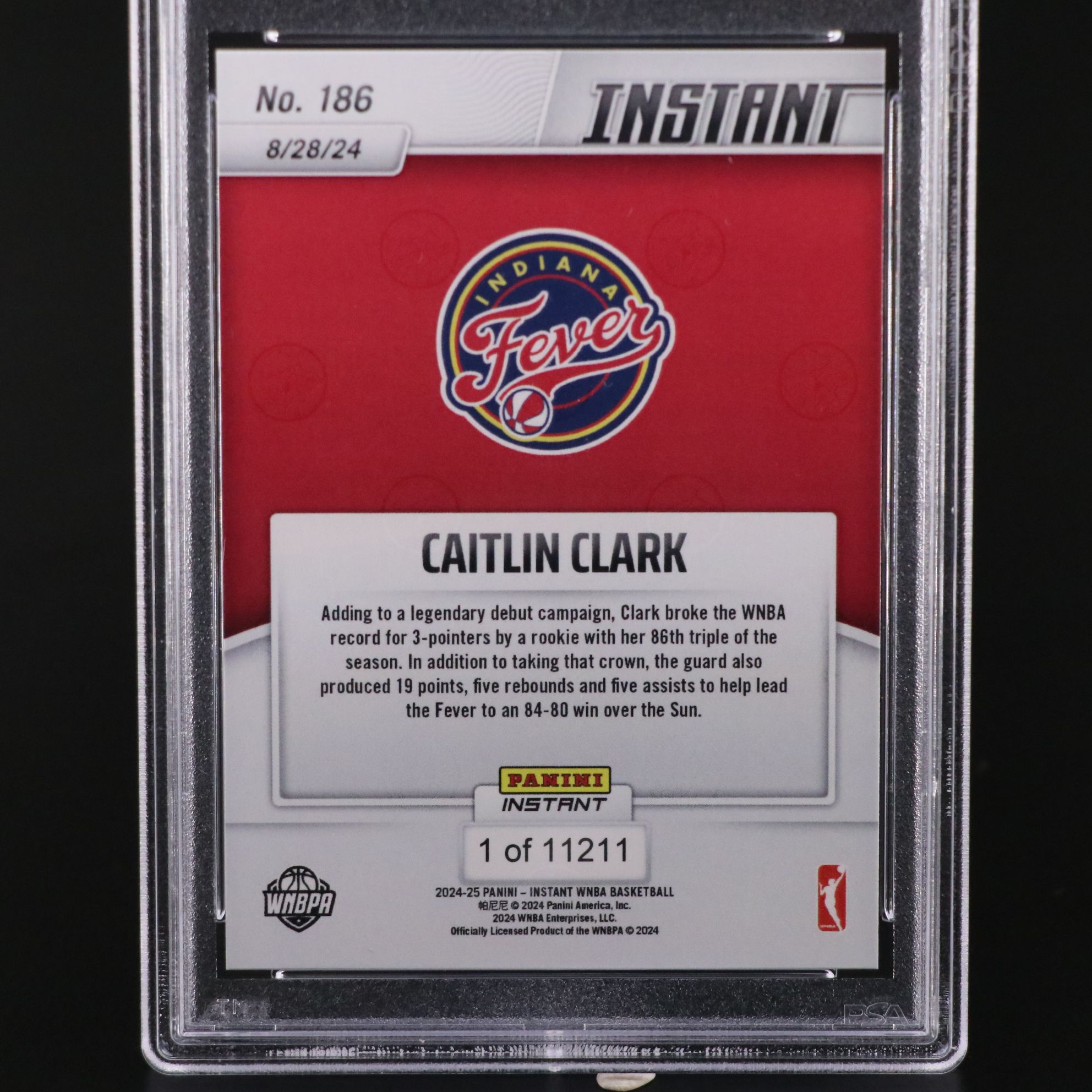 2024 Panini Instant Caitlin Clark Rookie Basketball Card Graded PSA 10