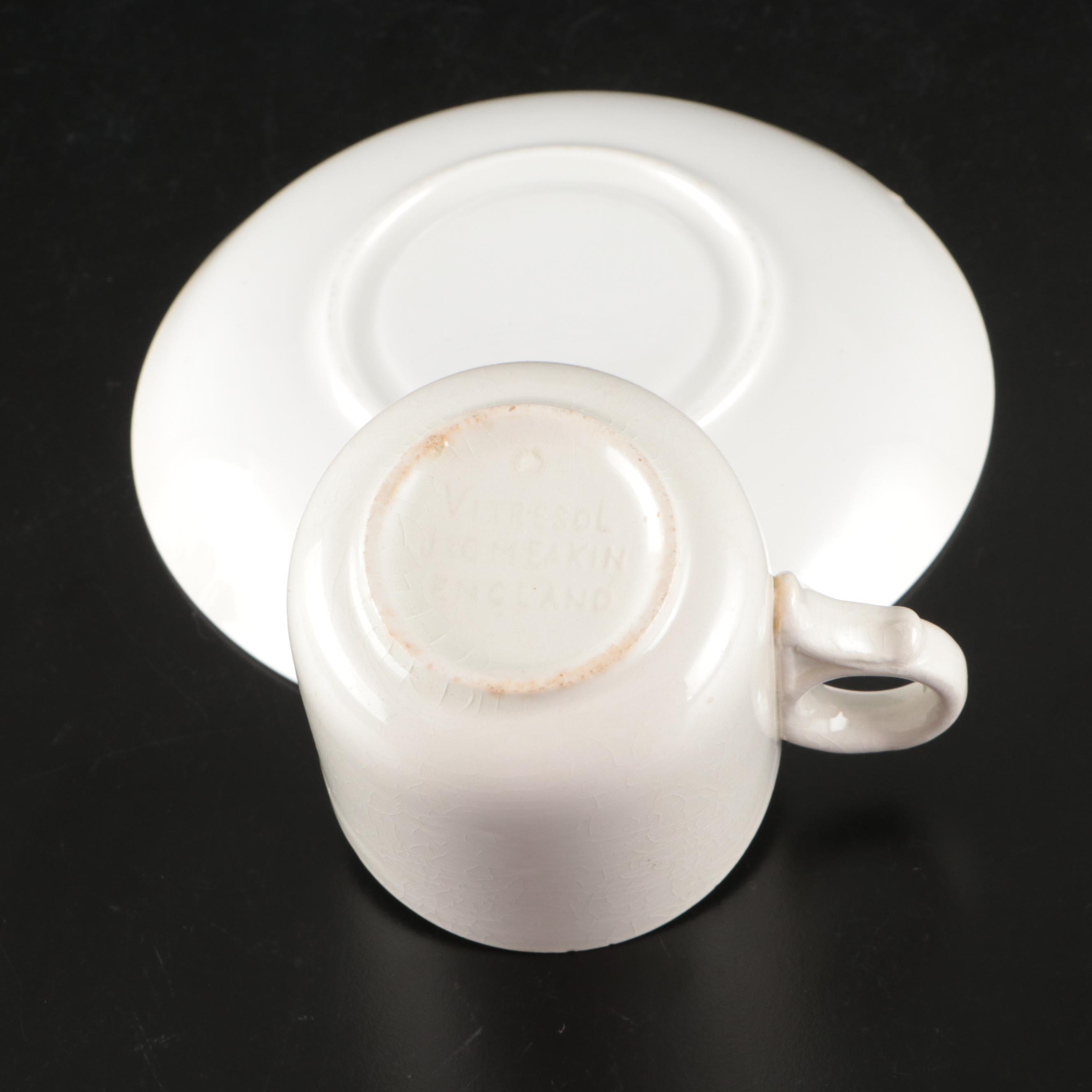 Theodore Haviland Bouillon Soups with Thun Klösterle Quatrefoil and Other Cups