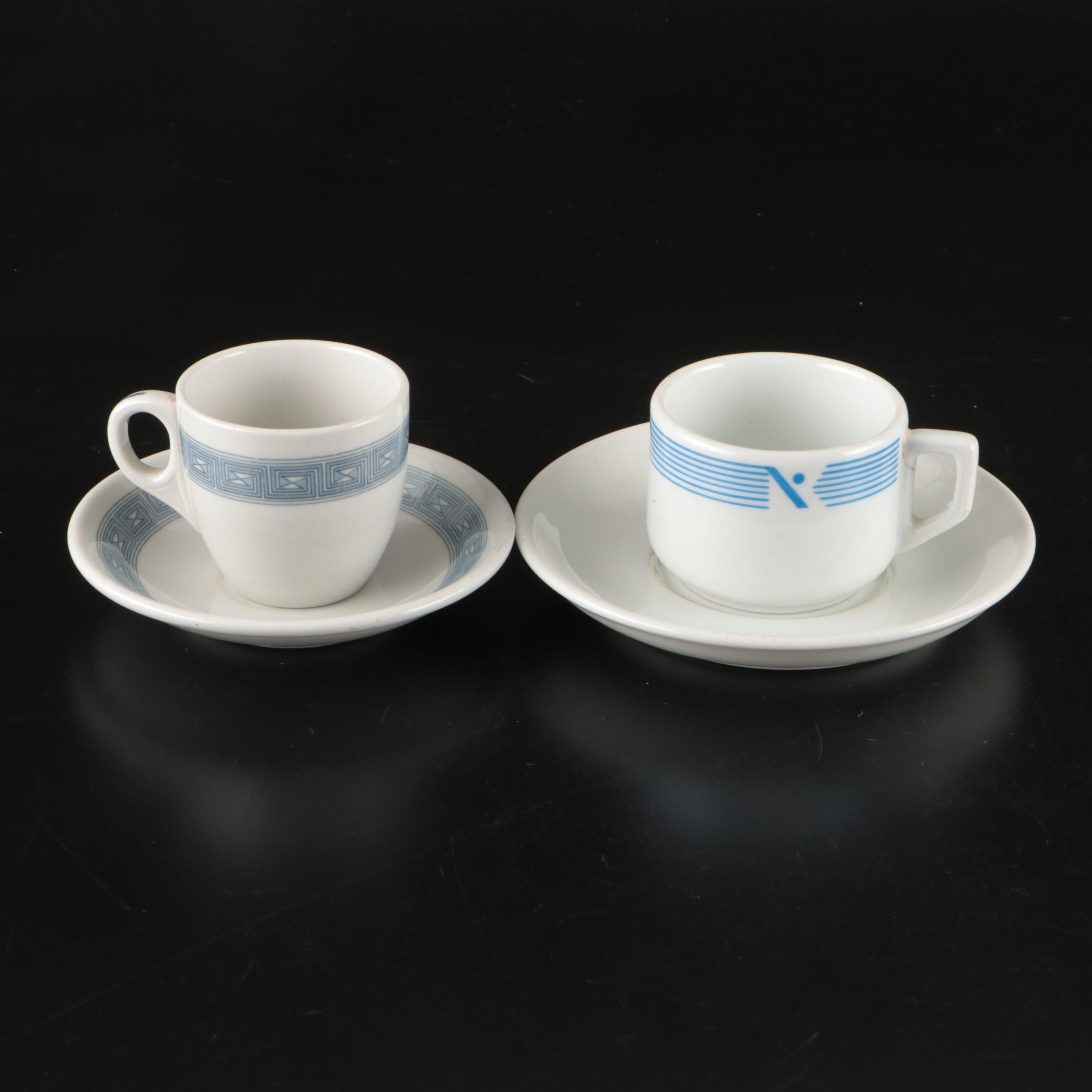 Theodore Haviland Bouillon Soups with Thun Klösterle Quatrefoil and Other Cups