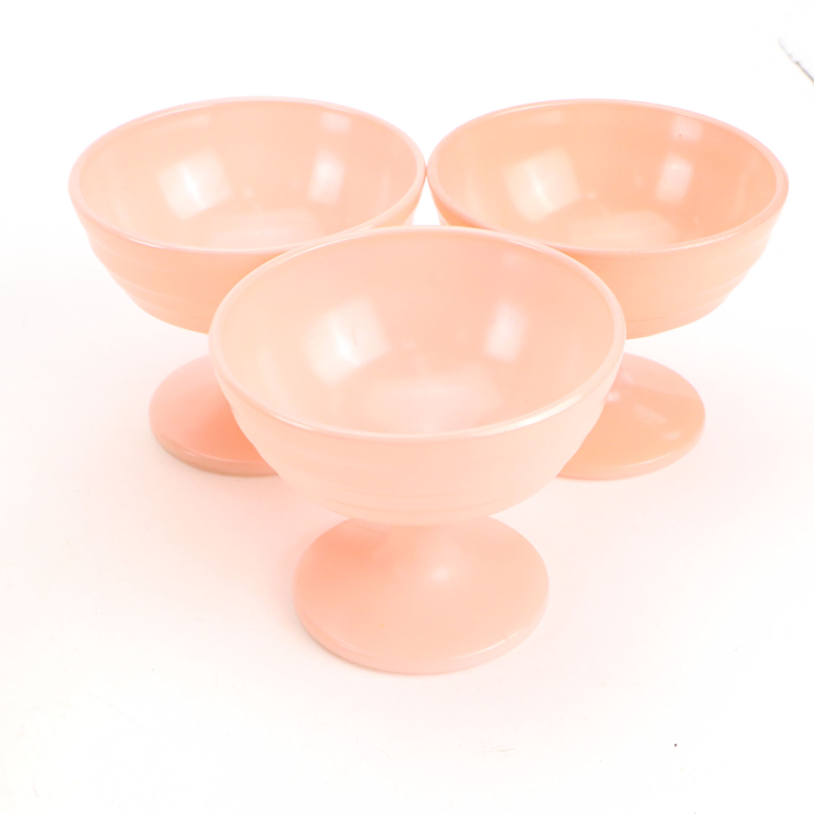 Hazel Atlas Platonite Glass Sherbet Glasses with Serving Pieces, Mid-20th C.