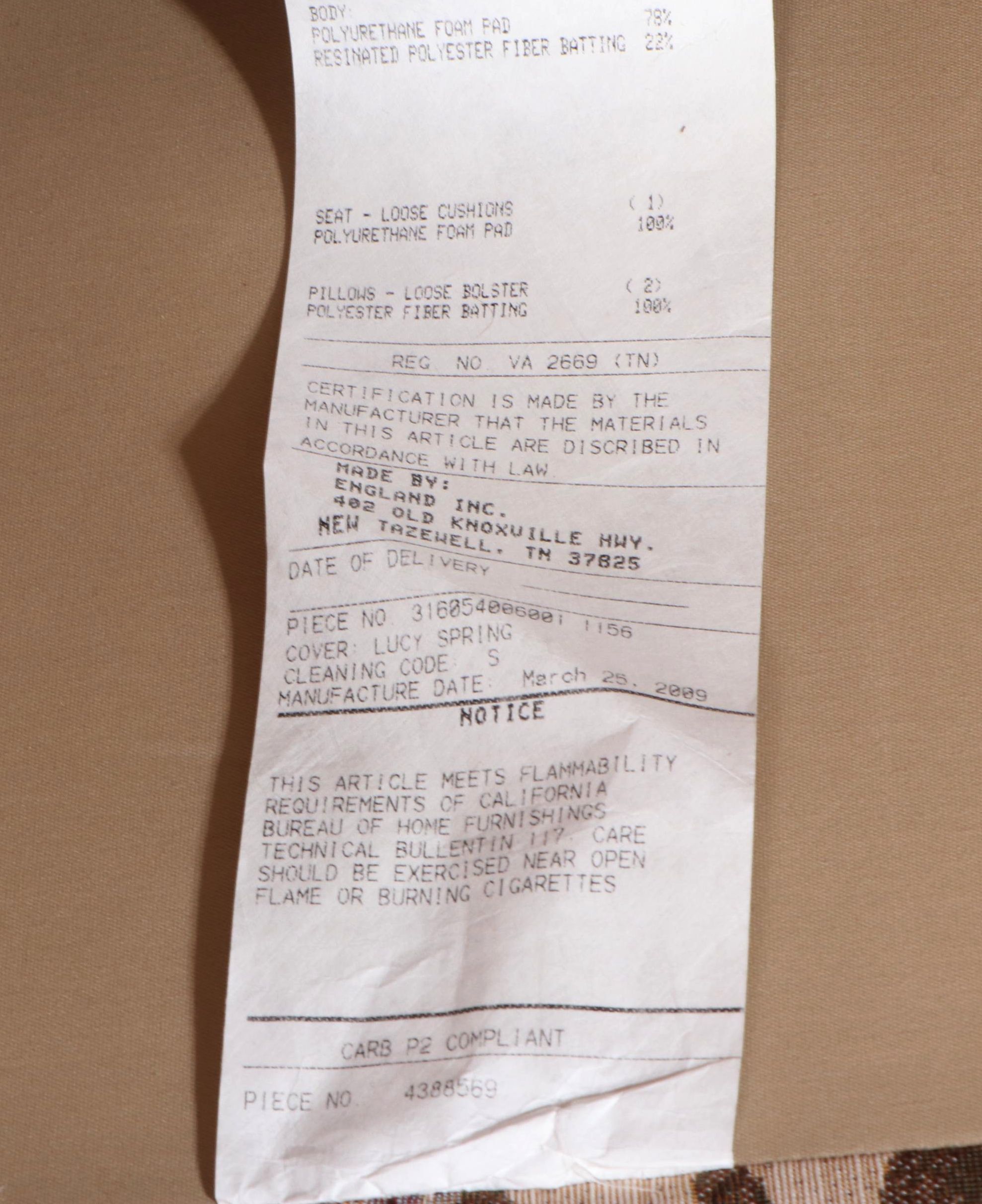 England Inc. Floral Upholstered Loveseat