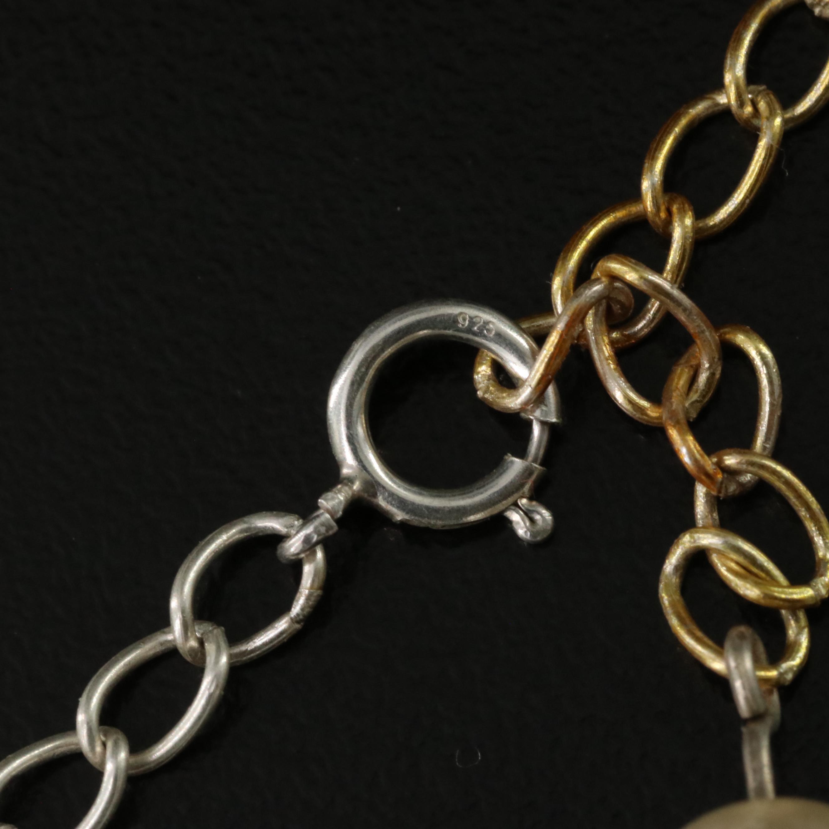 Sterling Shell, Mother-of-Pearl and Faux Pearl Necklace and Bracelet Set