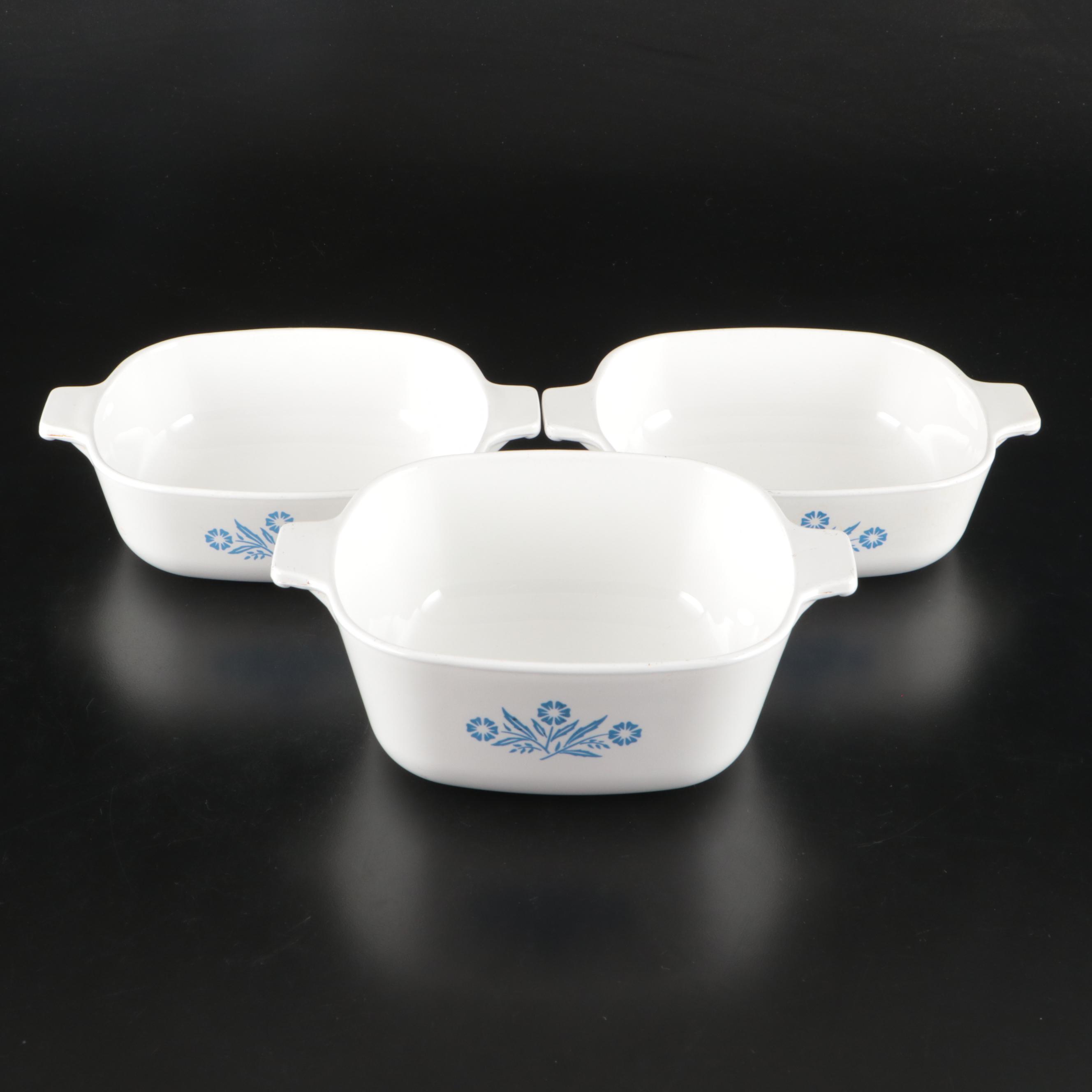 Corning Ware "Cornflower Blue" Bakeware and Pyrex "Crazy Daisy" Mixing Bowls