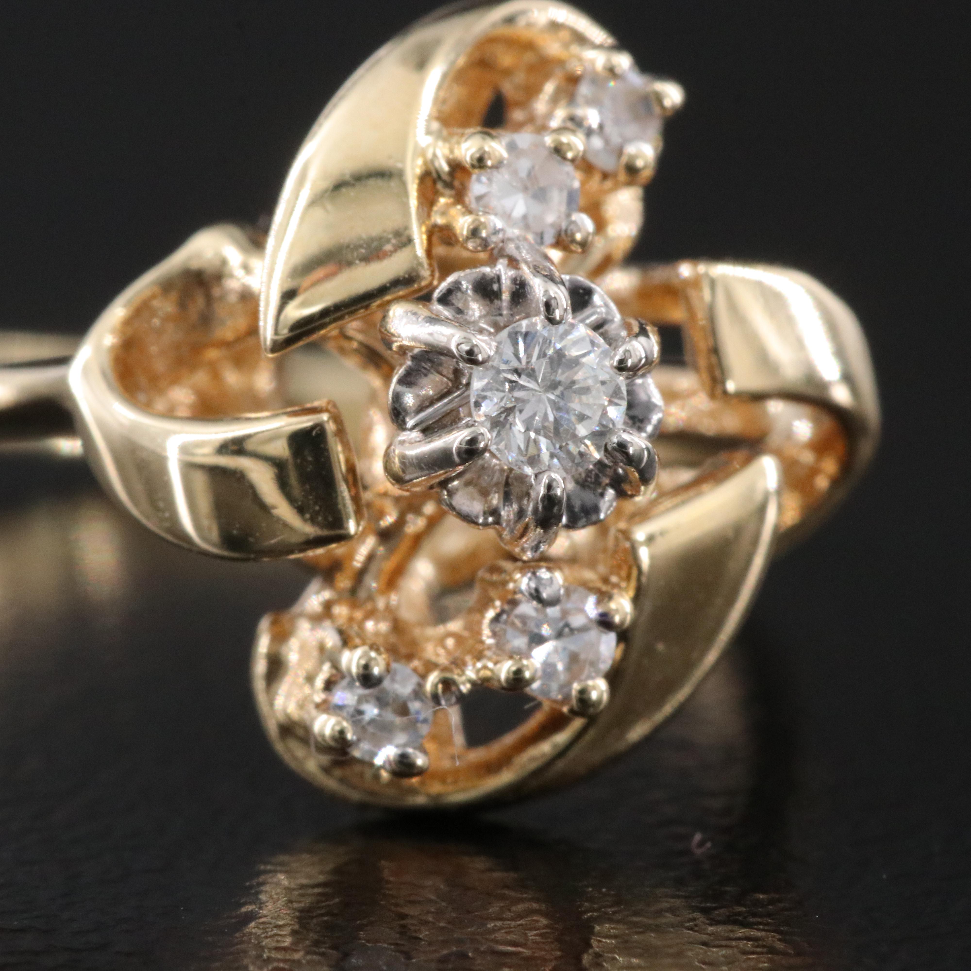 14K 0.15 CTW Diamond Ring