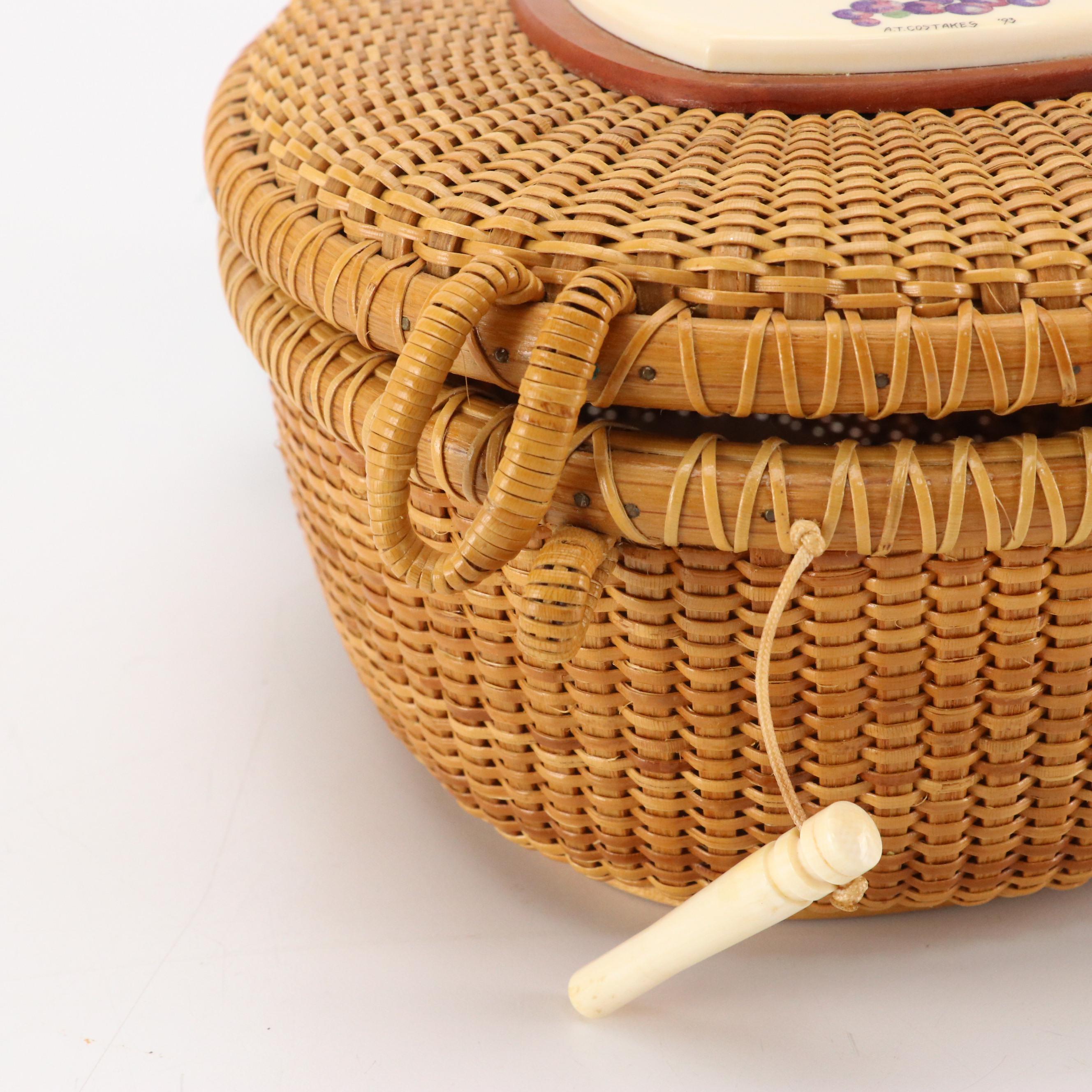 Anderson's Nantucket "The Golden Basket" with Eco-Ivory Scrimshaw
