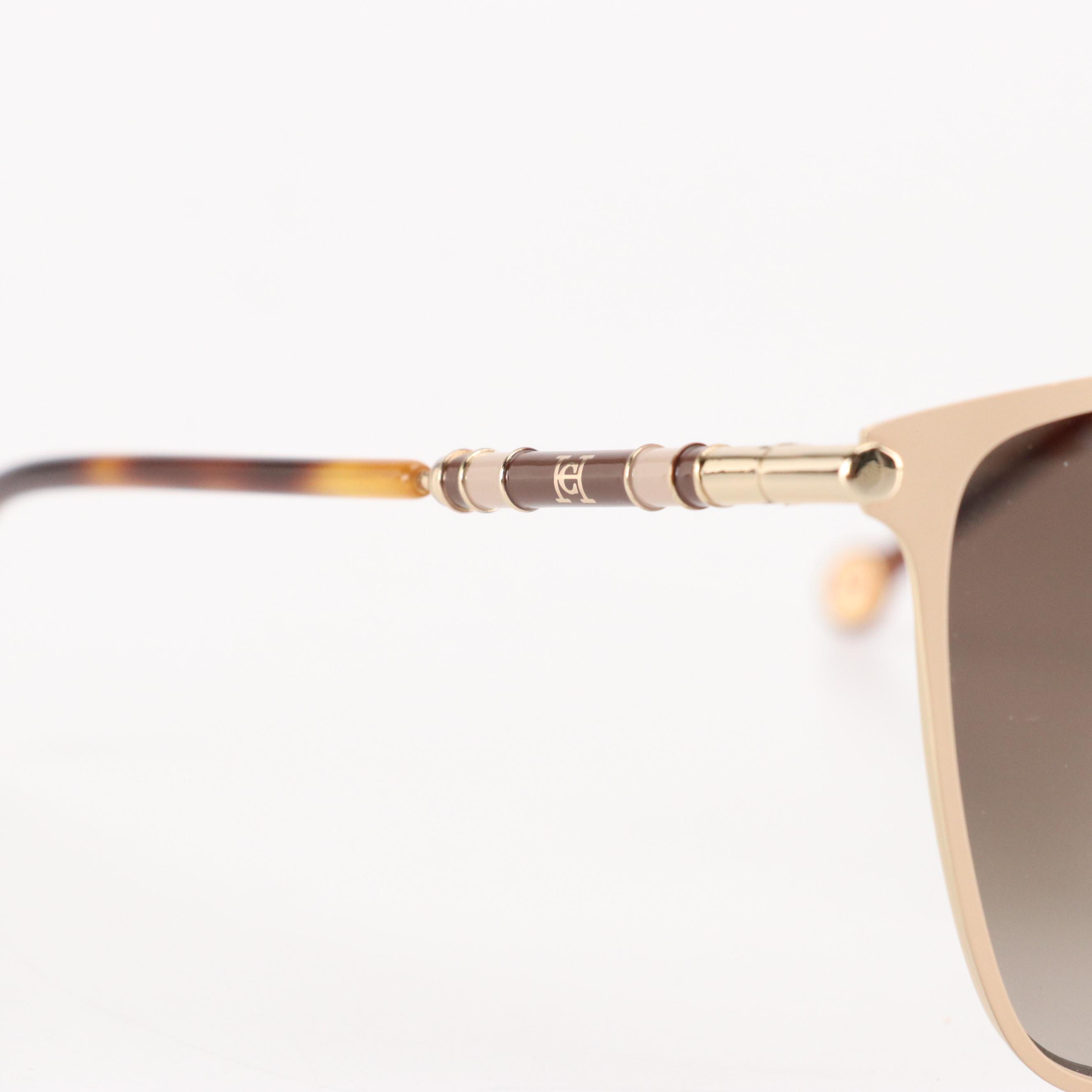 Carolina Herrera CH0030/S Rectangular Modified Cat-Eye Sunglasses with Case