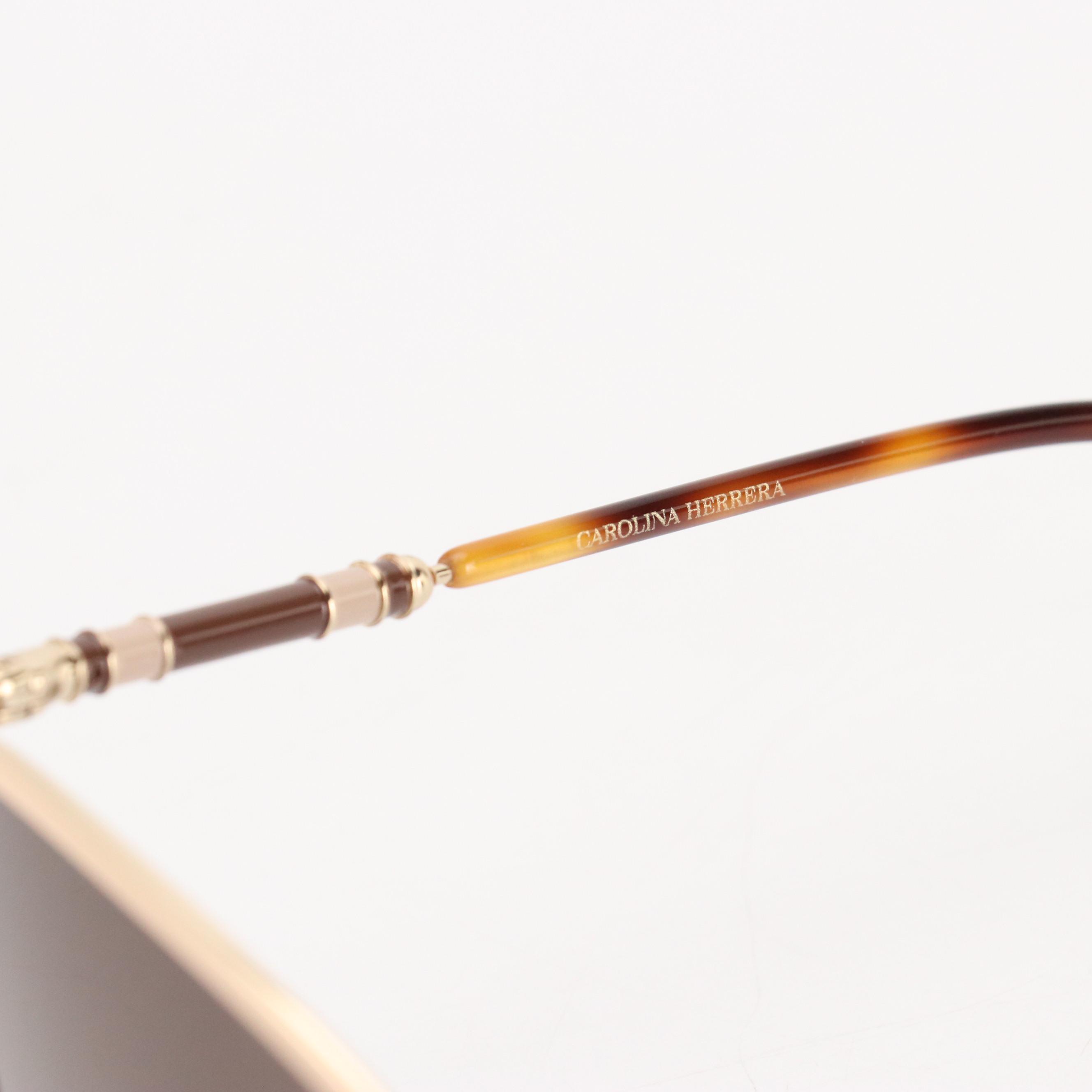 Carolina Herrera CH0030/S Rectangular Modified Cat-Eye Sunglasses with Case