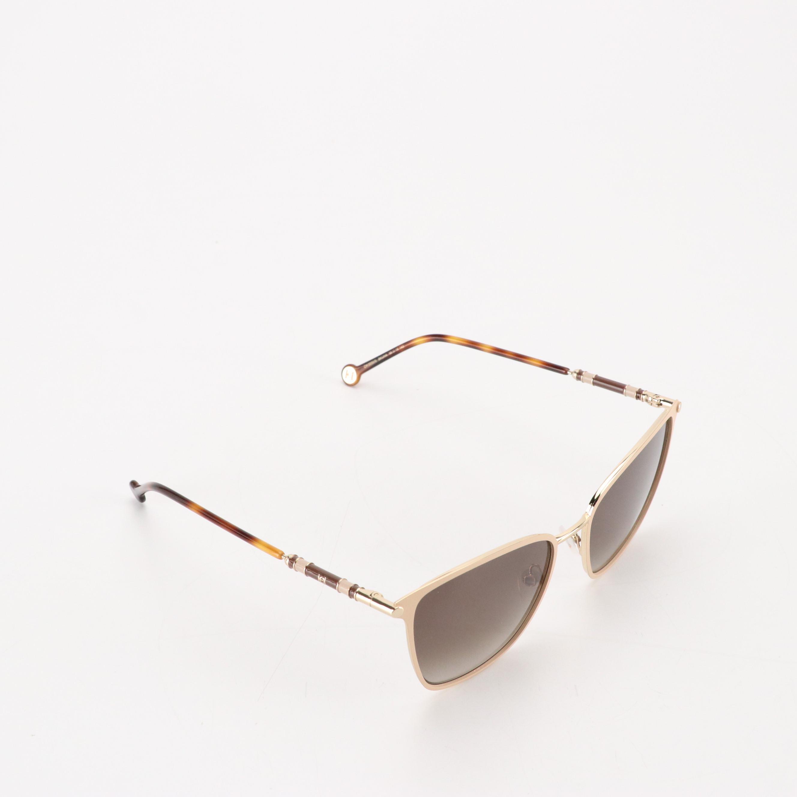 Carolina Herrera CH0030/S Rectangular Modified Cat-Eye Sunglasses with Case