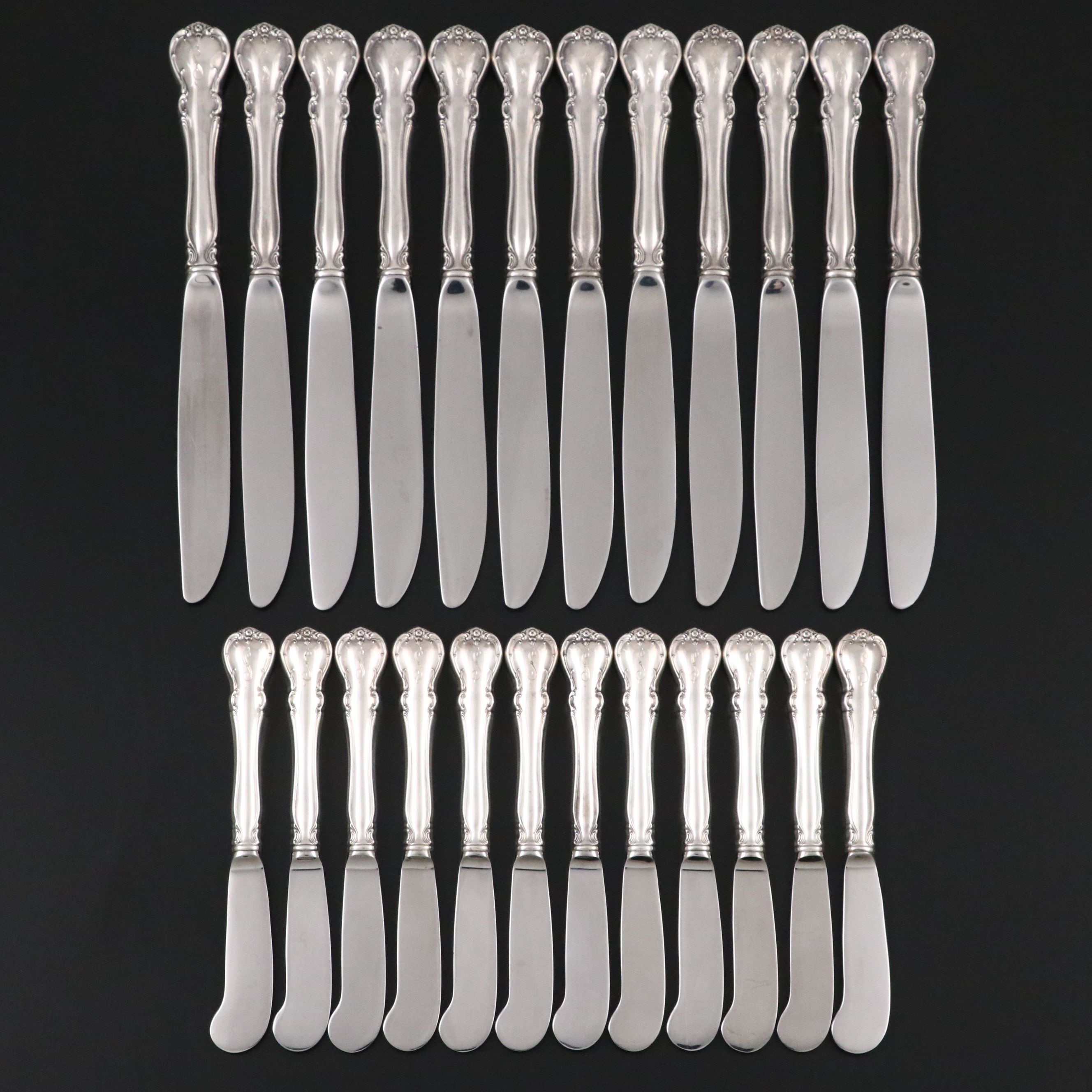 Towle "French Provincial" Sterling Handled Knives and Butter Spreaders