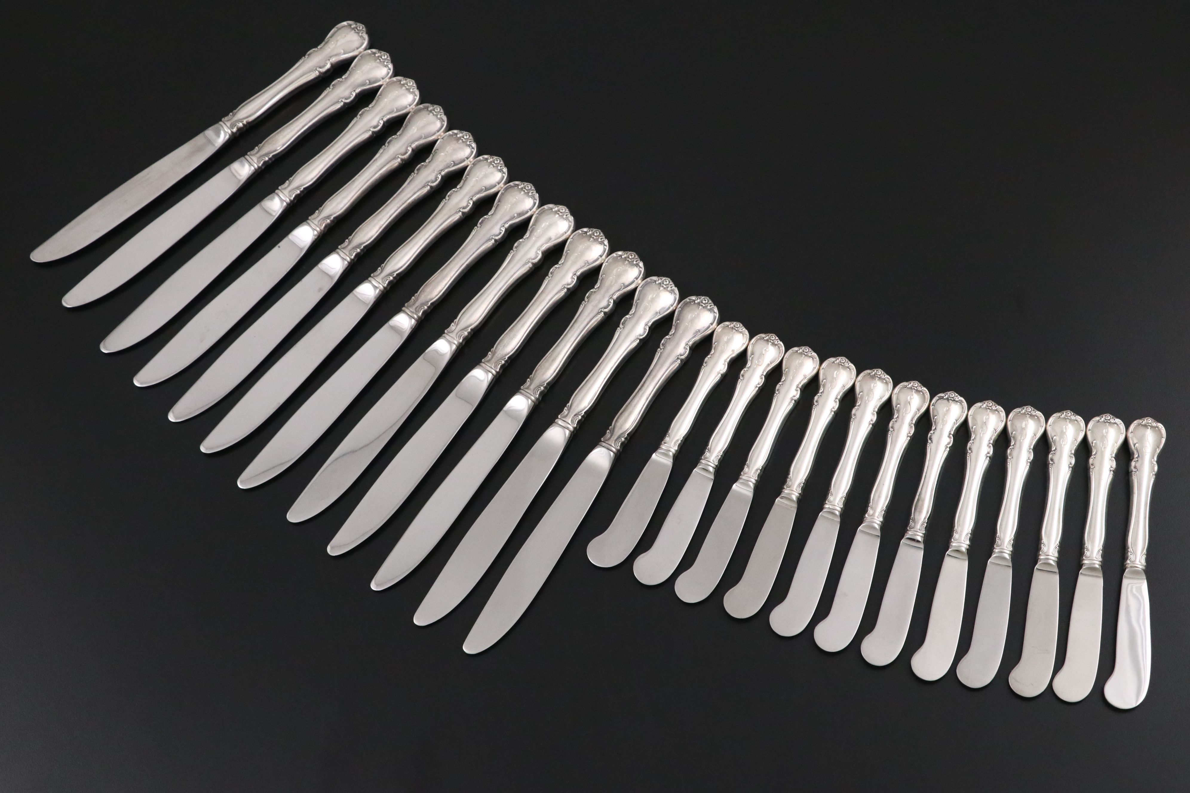 Towle "French Provincial" Sterling Handled Knives and Butter Spreaders