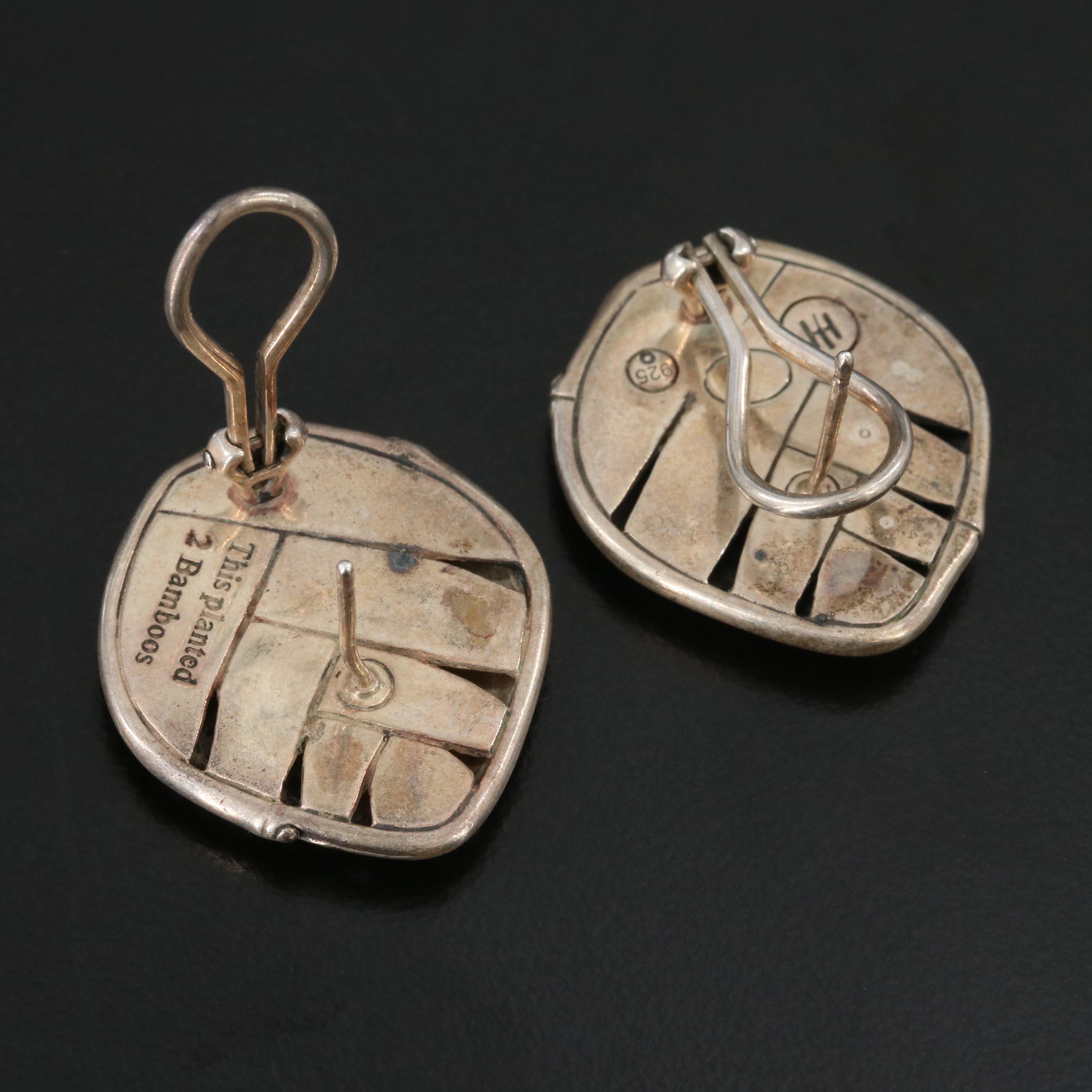 John Hardy Sterling Bamboo Shoot Earrings