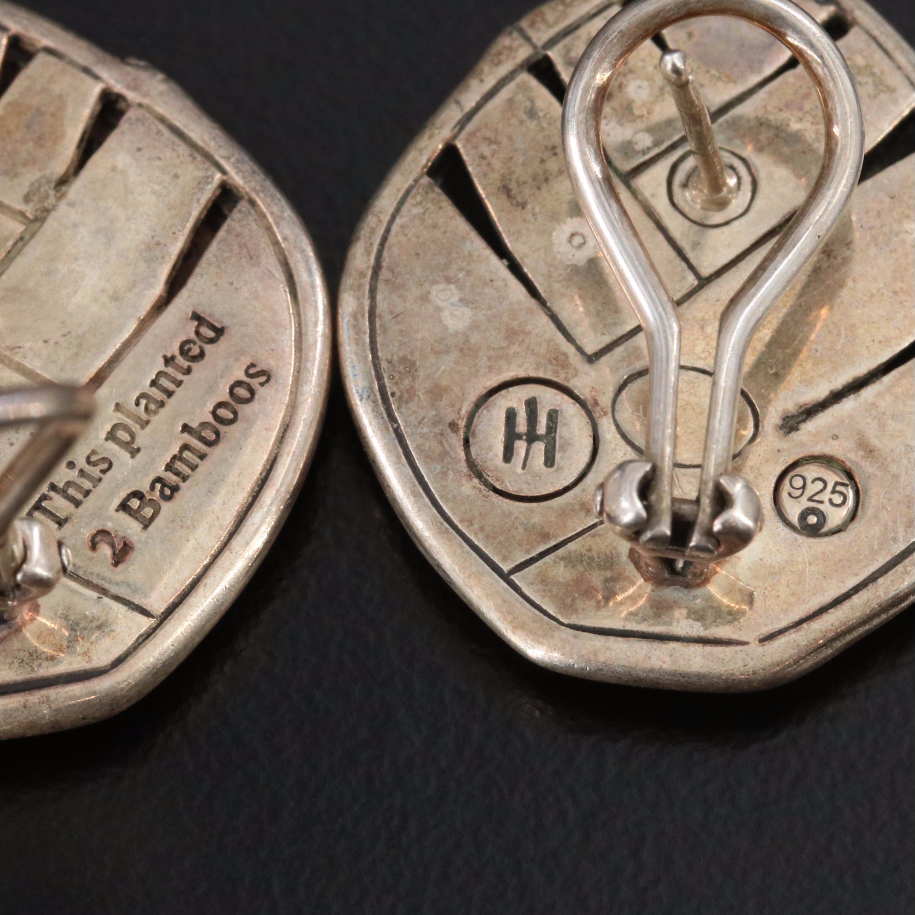 John Hardy Sterling Bamboo Shoot Earrings