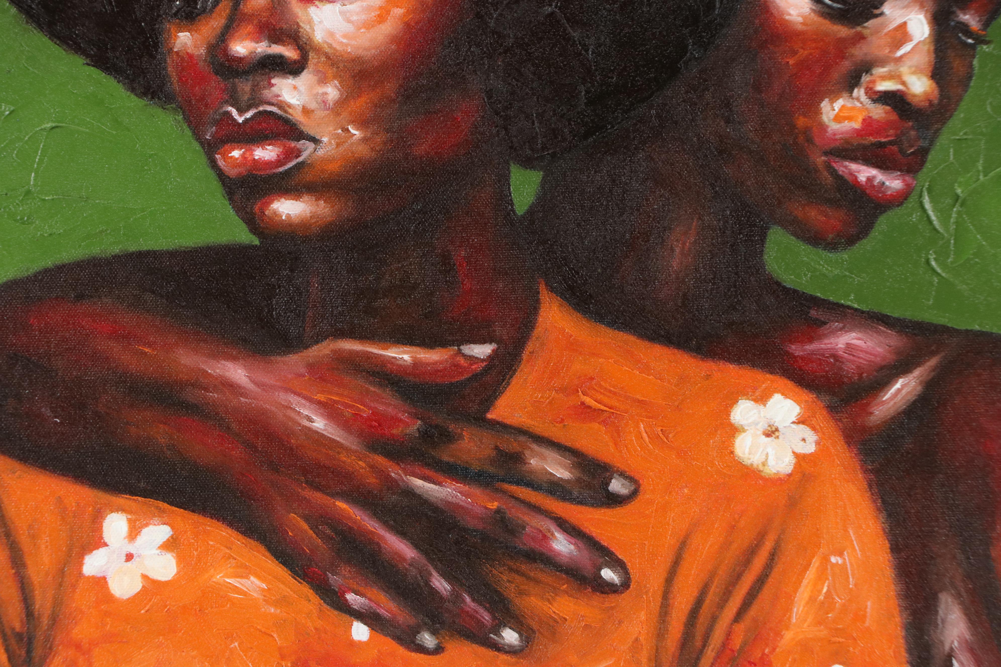 Oluwakemi Omowaire Oil Portrait "Friends Forever, Sister For Life."