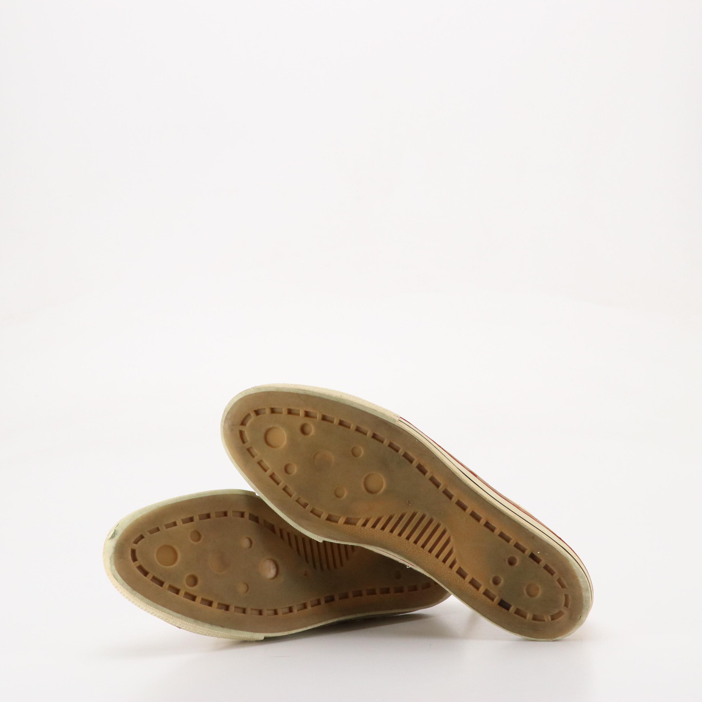 Men's Pro-League Vintage Canvas High-Top Basketball Sneakers, 1960s/70s