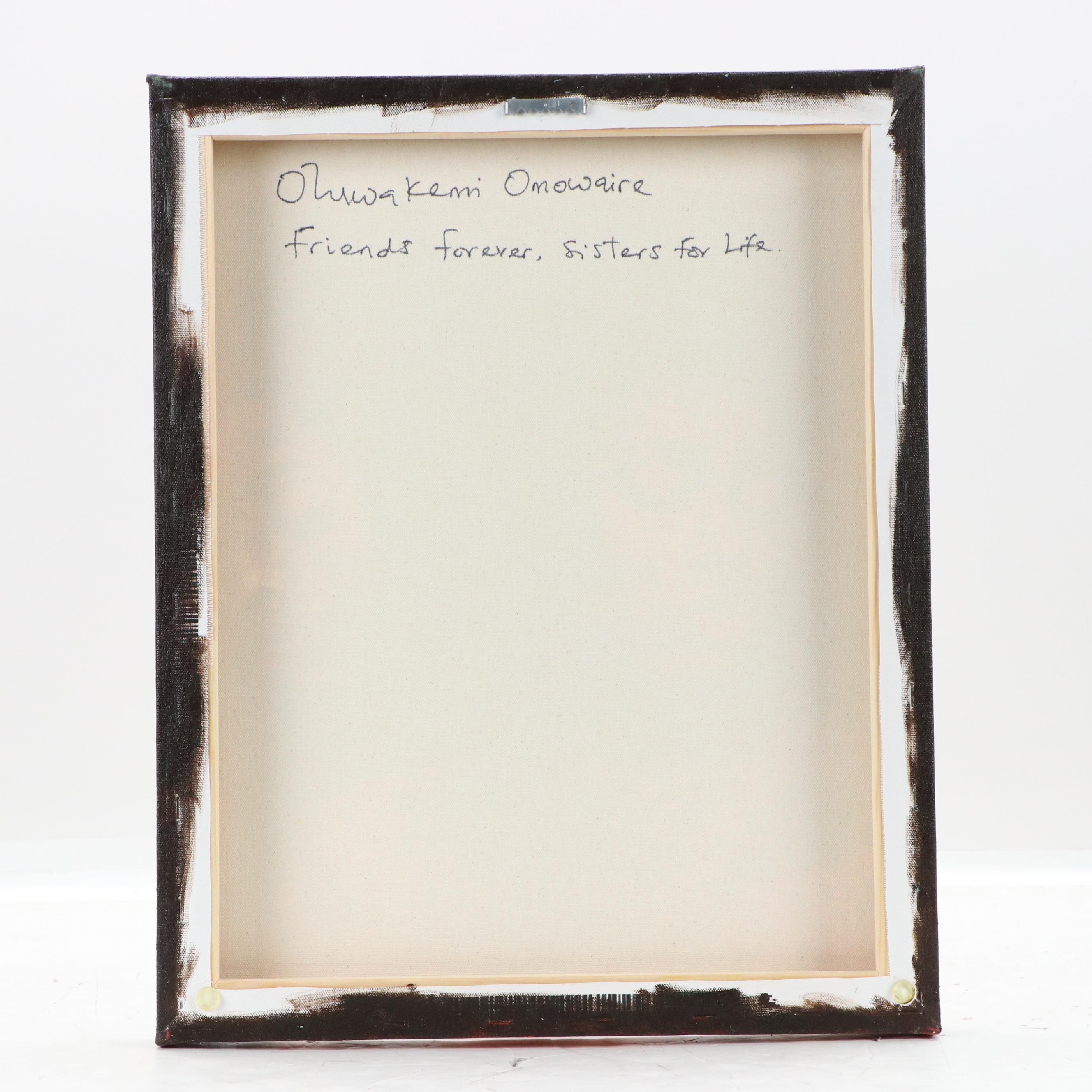 Oluwakemi Omowaire Oil Portrait "Friends Forever, Sister For Life."