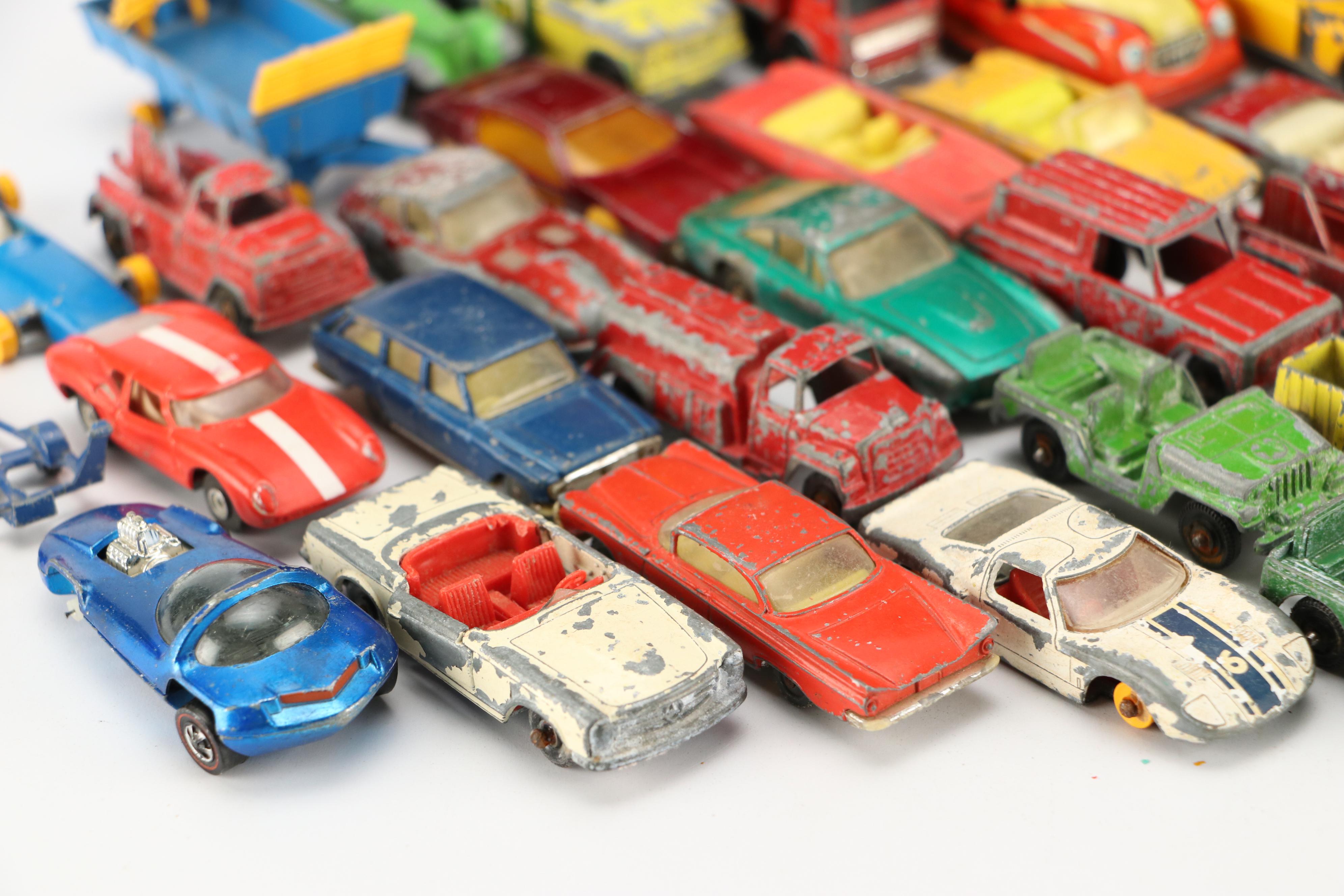 TootsieToy, Lesney, Husky, Hot Wheels and More Toy Cars with Case