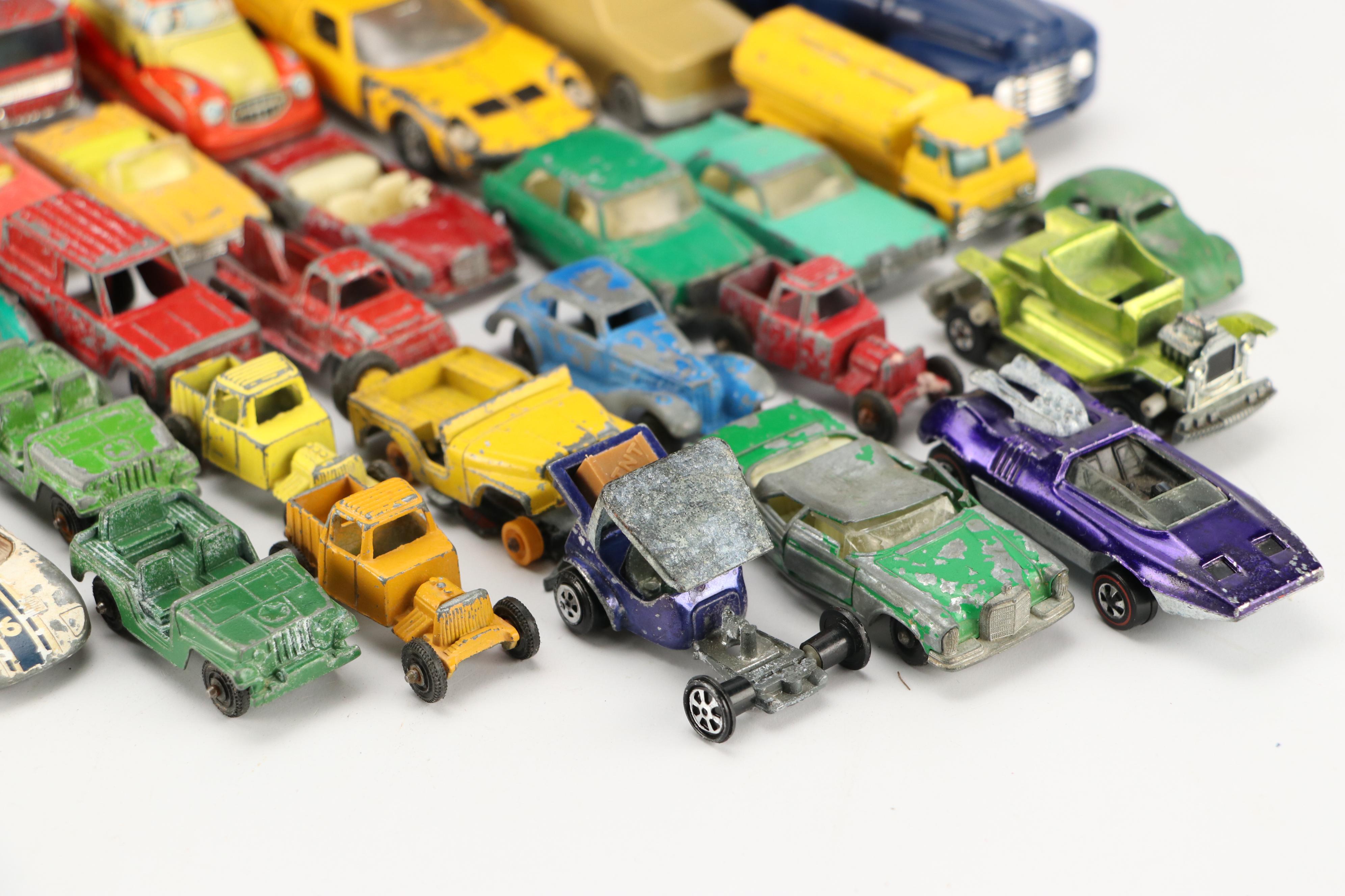 TootsieToy, Lesney, Husky, Hot Wheels and More Toy Cars with Case