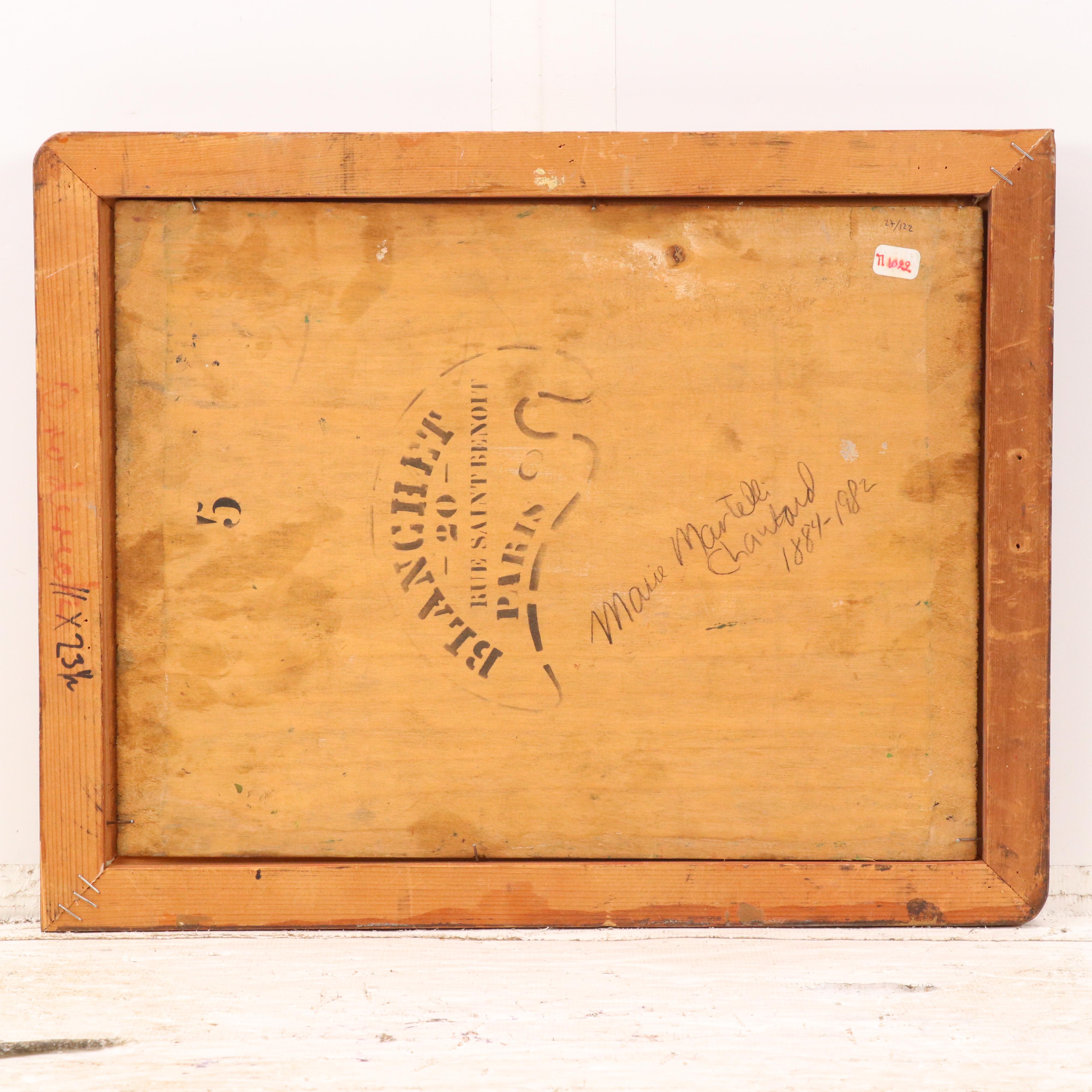 Attributed to Marie Martelli-Chautard Landscape Oil Painting, Early 20th Century