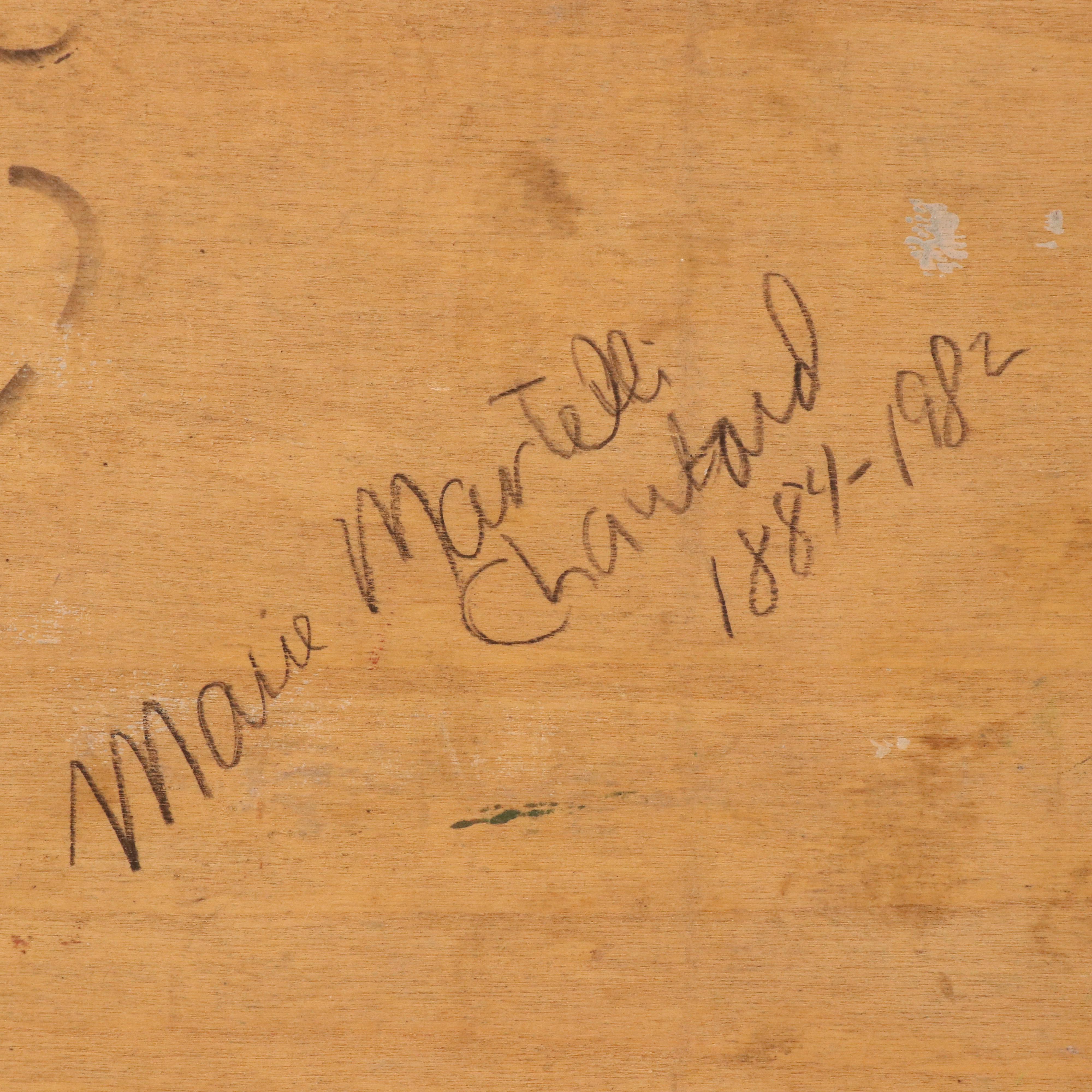 Attributed to Marie Martelli-Chautard Landscape Oil Painting, Early 20th Century