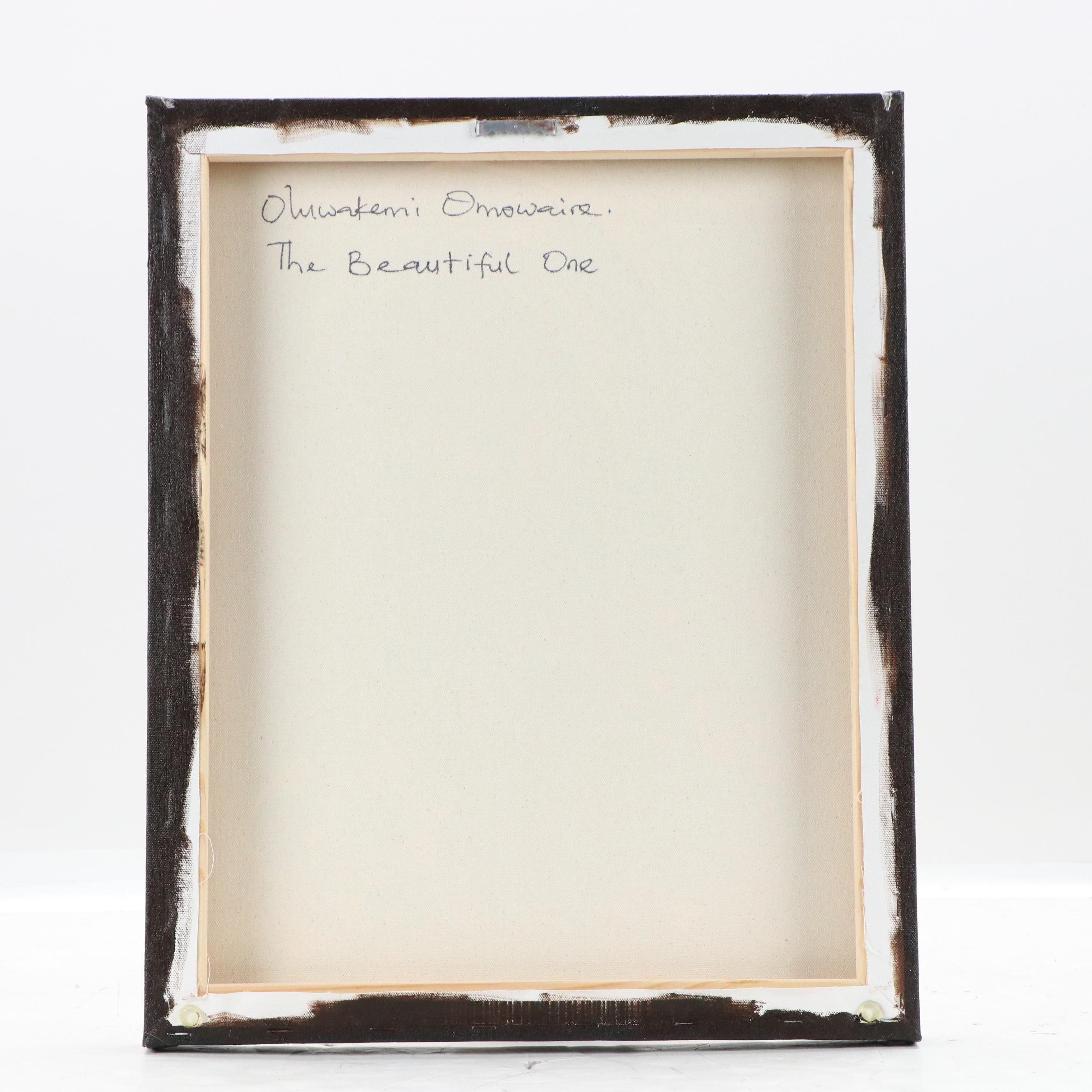 Oluwakemi Omowaire Oil Portrait "The Beautiful One," 21st Century