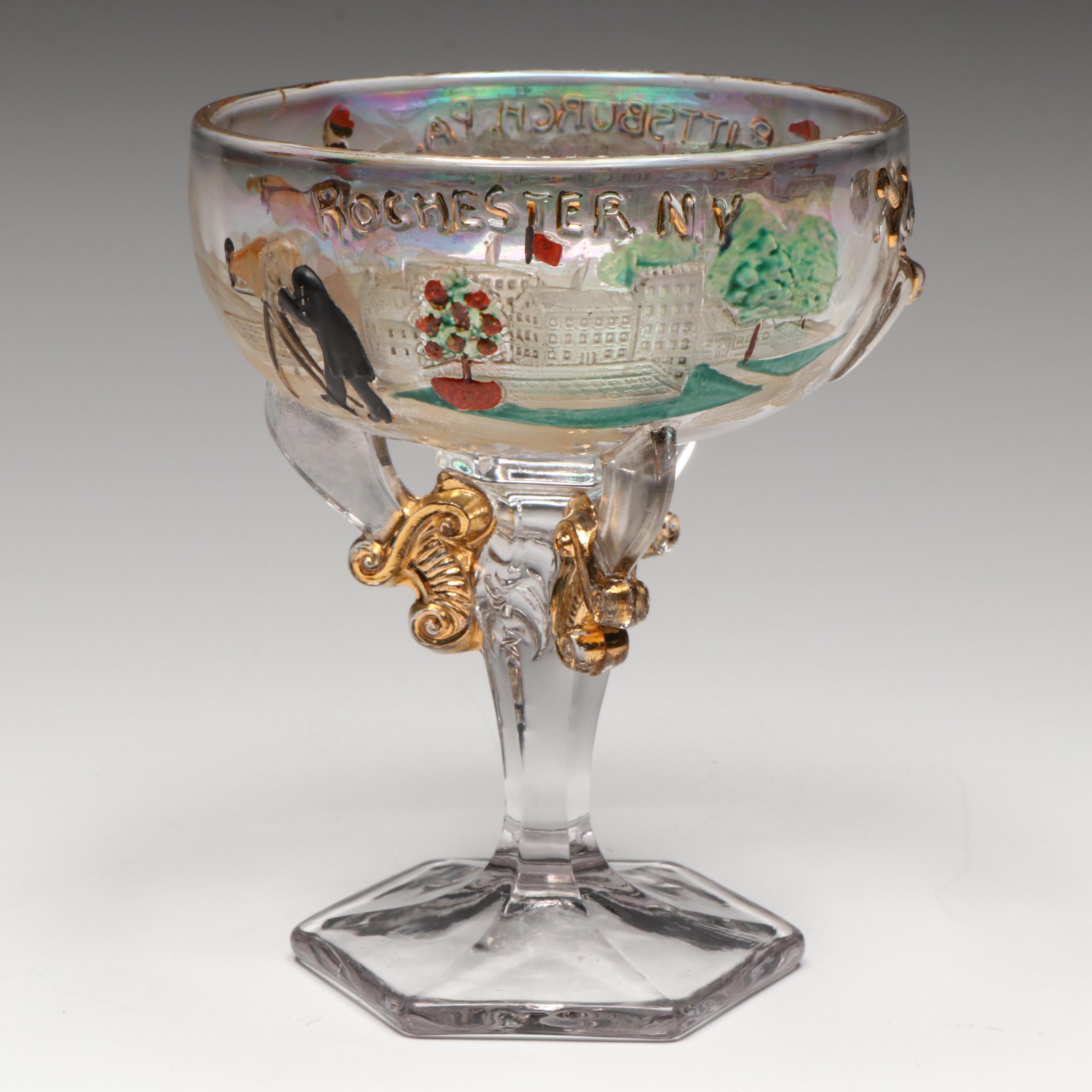 Westmoreland with Other EAPG Shriners Convention Glass and Coupes
