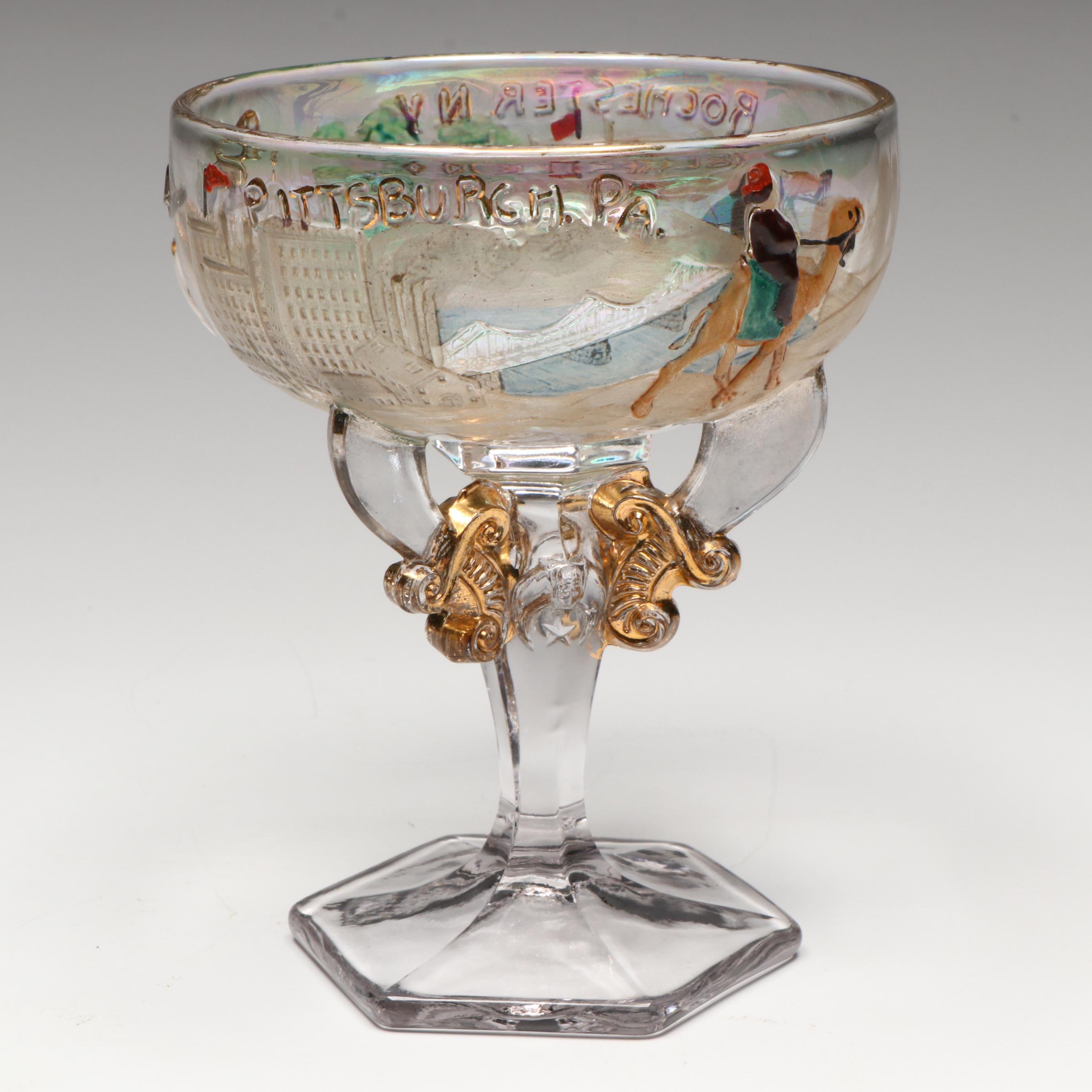 Westmoreland with Other EAPG Shriners Convention Glass and Coupes