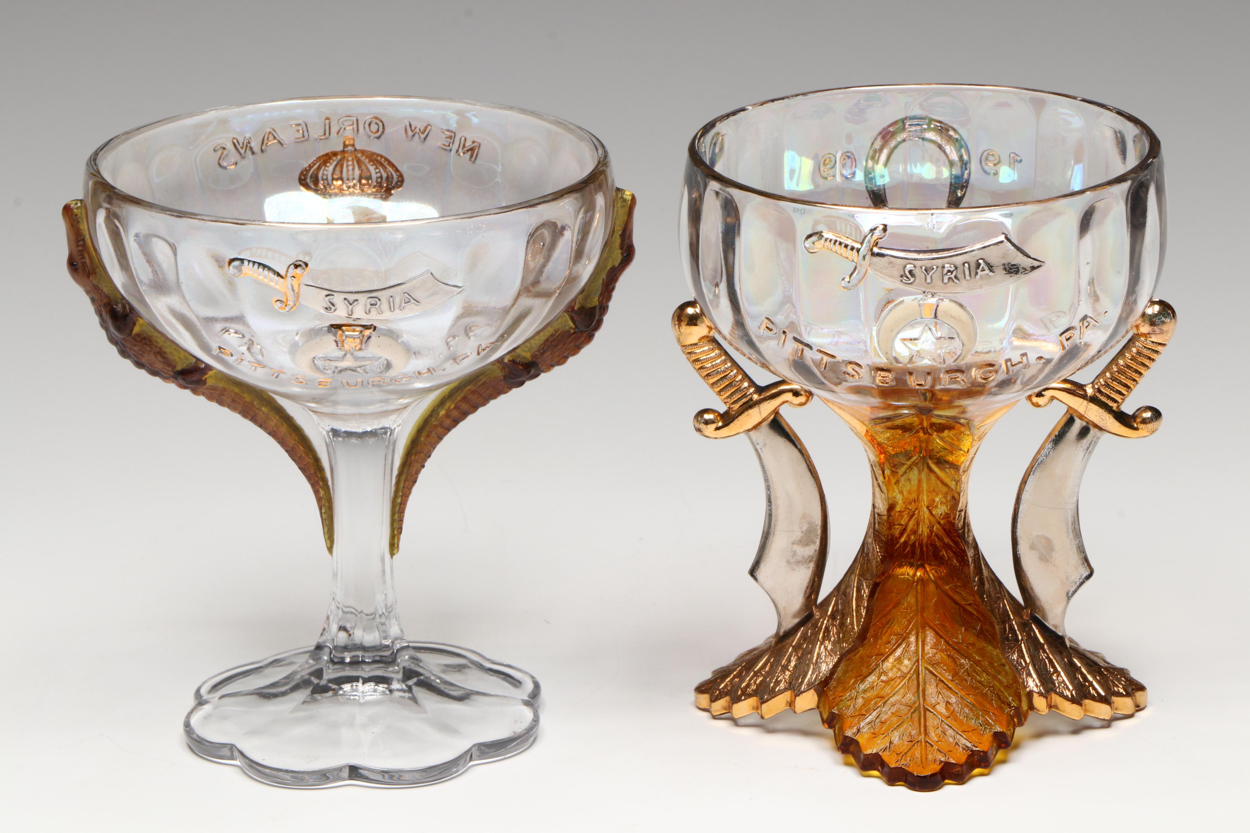 Westmoreland with Other EAPG Shriners Convention Glass and Coupes