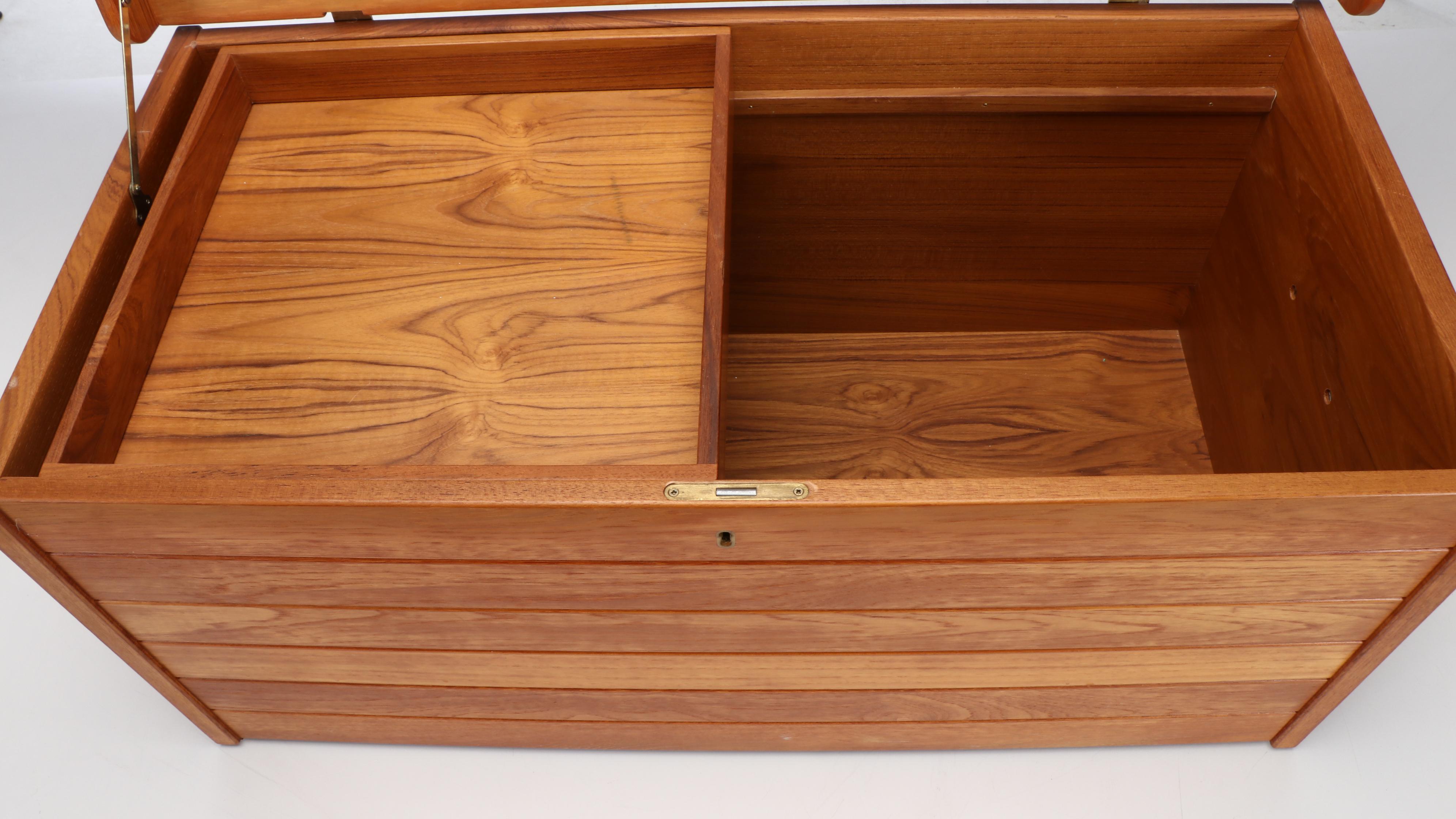 Teak Paneled Blanket Chest