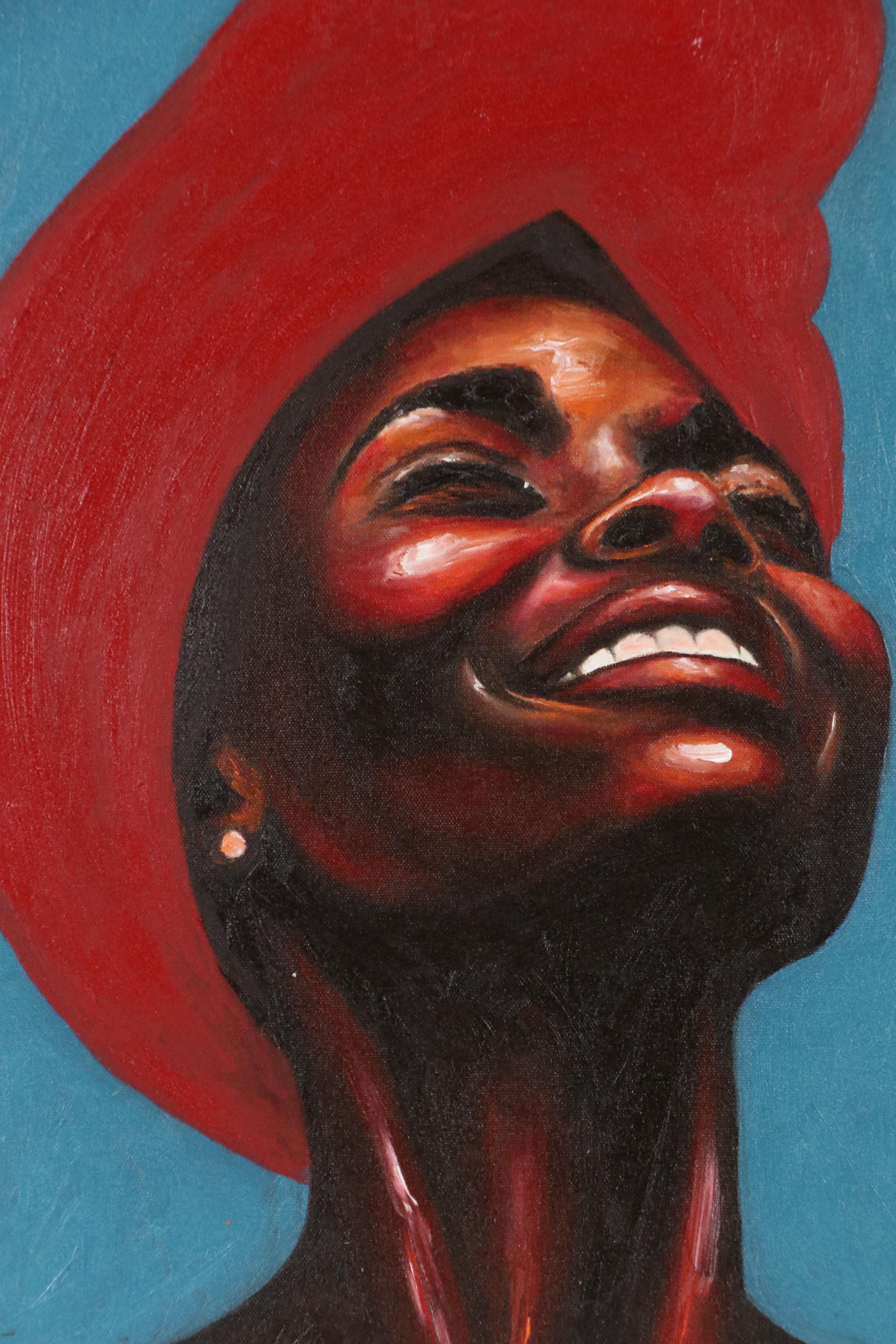 Oluwakemi Omowaire Oil Portrait "This Joy Remains.," 21st Century
