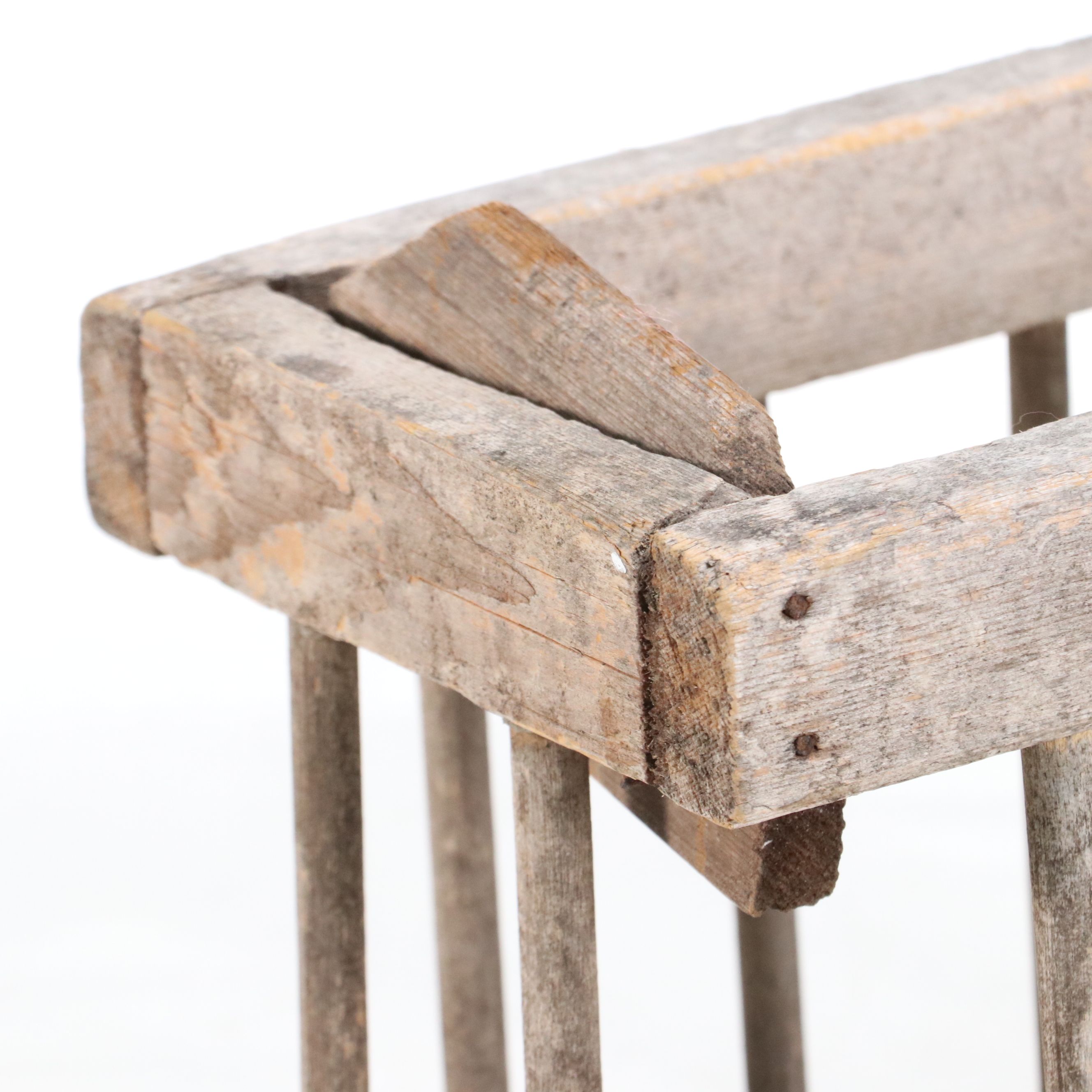 National Beer Wooden Crate with Rustic Wood Chicken Feeder