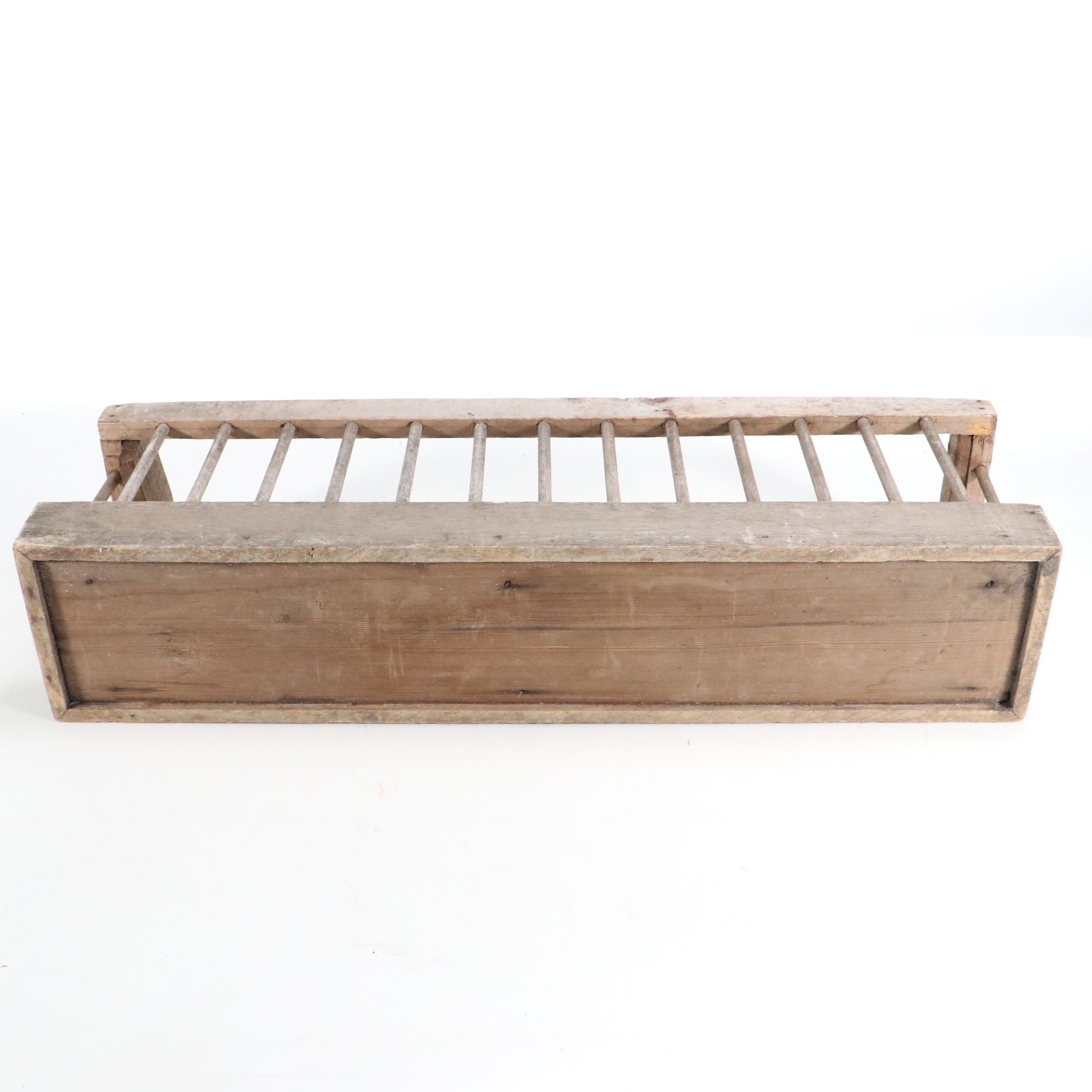 National Beer Wooden Crate with Rustic Wood Chicken Feeder