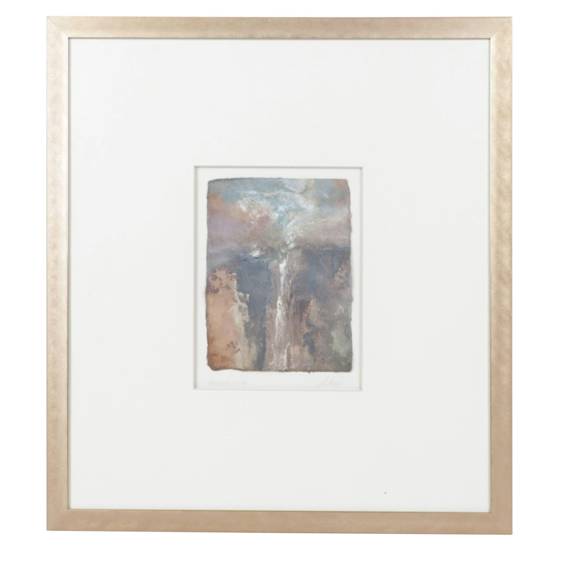 Lelmon Mixed Media Oil Painting "Vanished Worlds," Late 20th Century