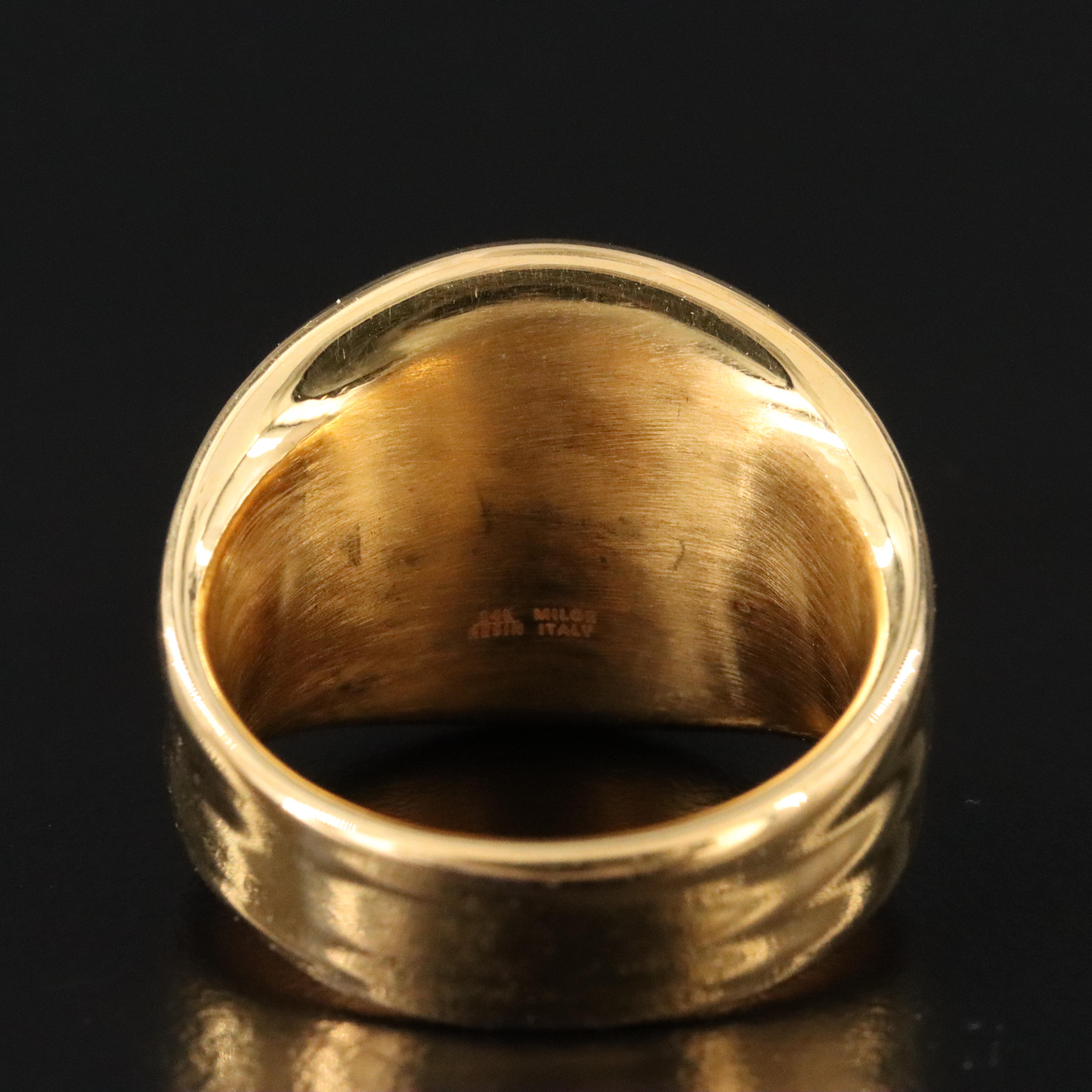 14K Electroformed Fluted Tapered Ring