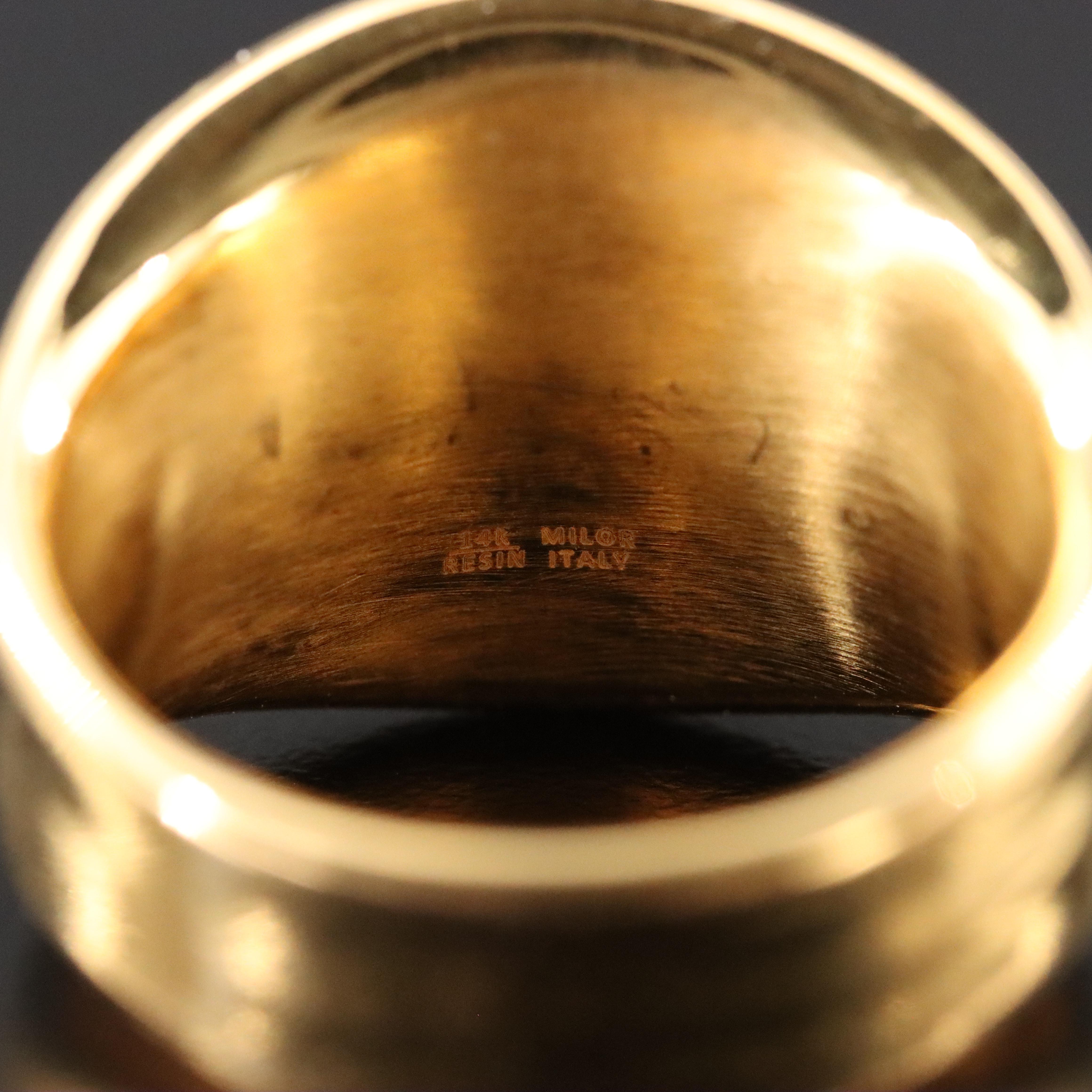 14K Electroformed Fluted Tapered Ring