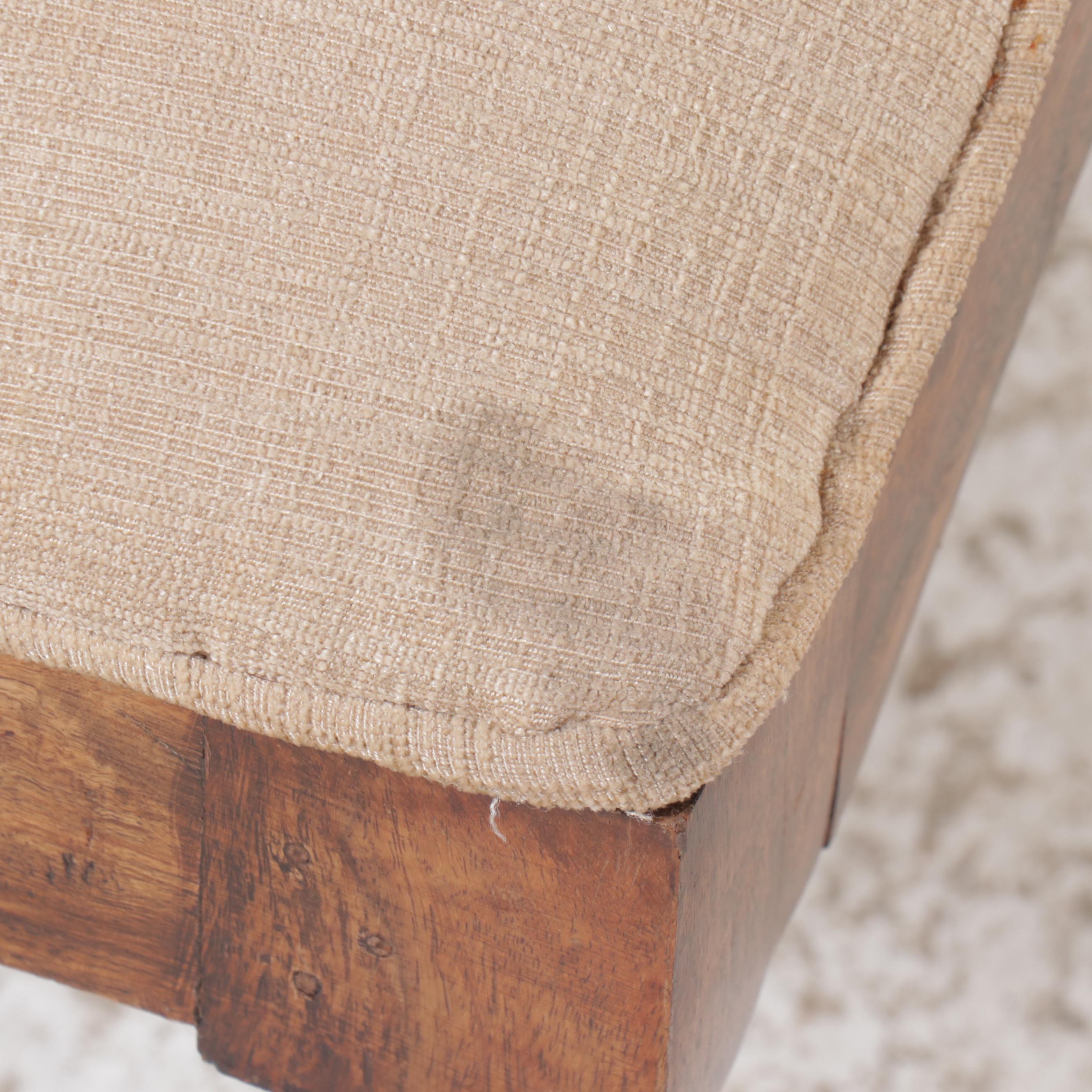 Edwardian Style Walnut Chaise Lounge with Stick and Ball Arms, Early 20th C.