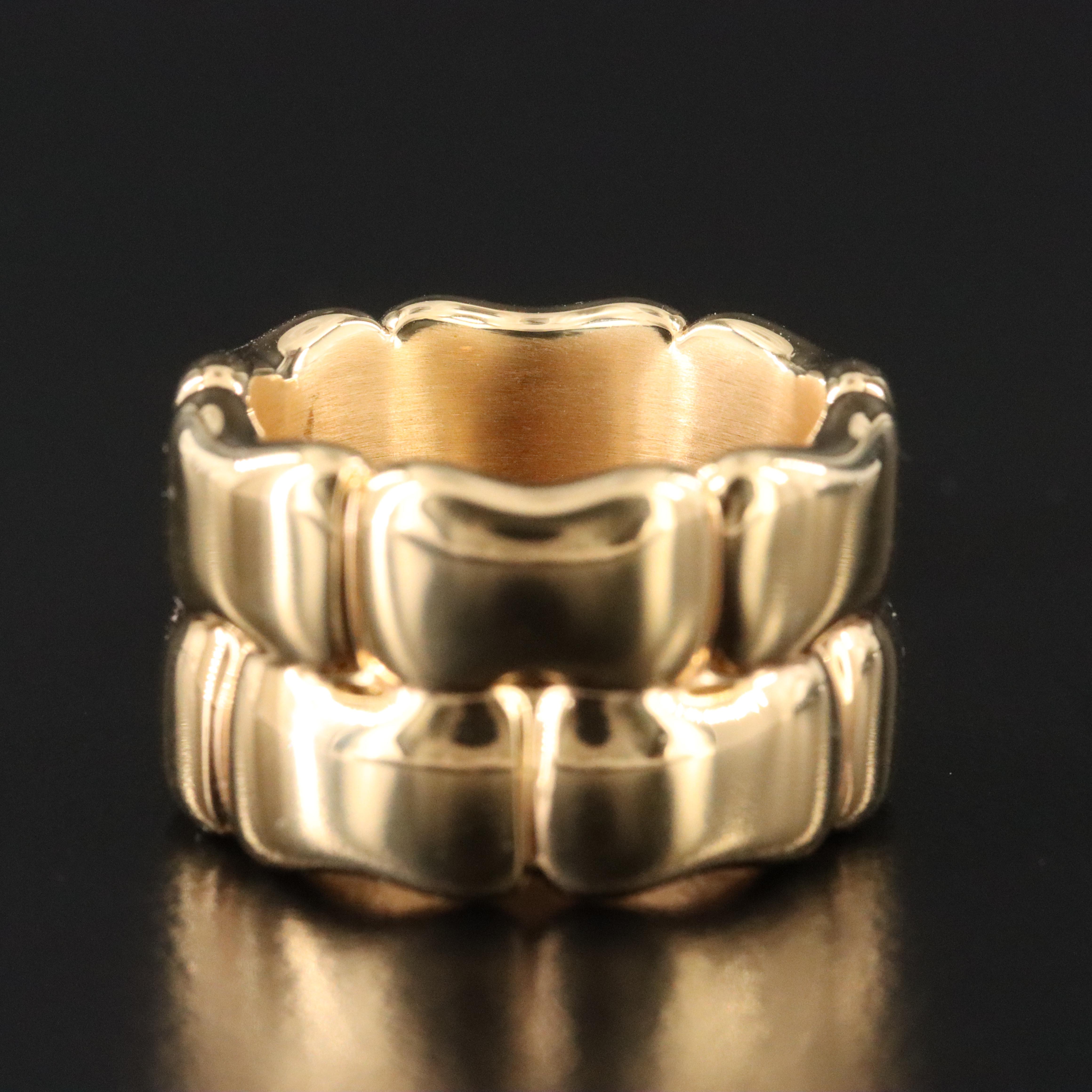 Stylized Bamboo 14K Electroformed Band