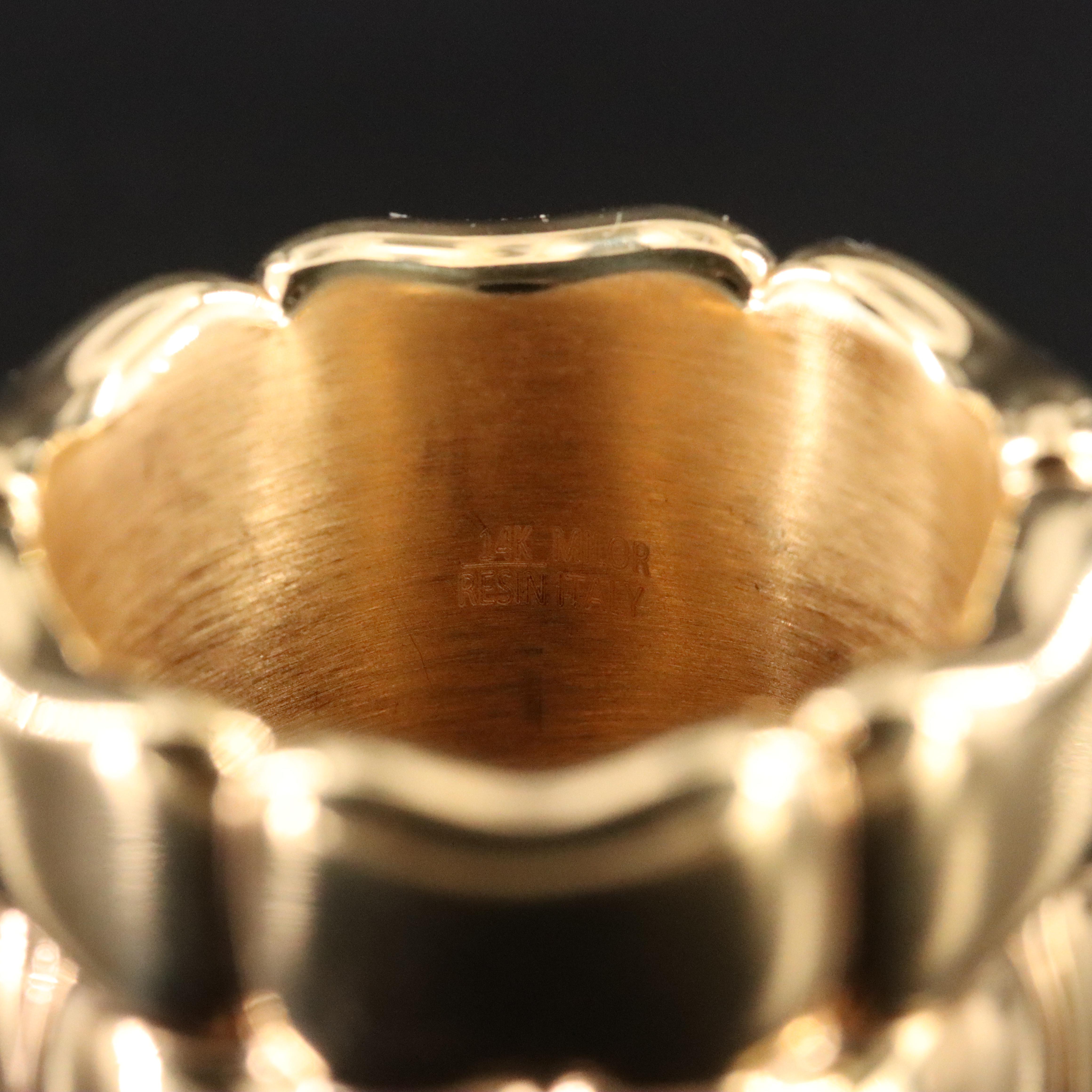 Stylized Bamboo 14K Electroformed Band