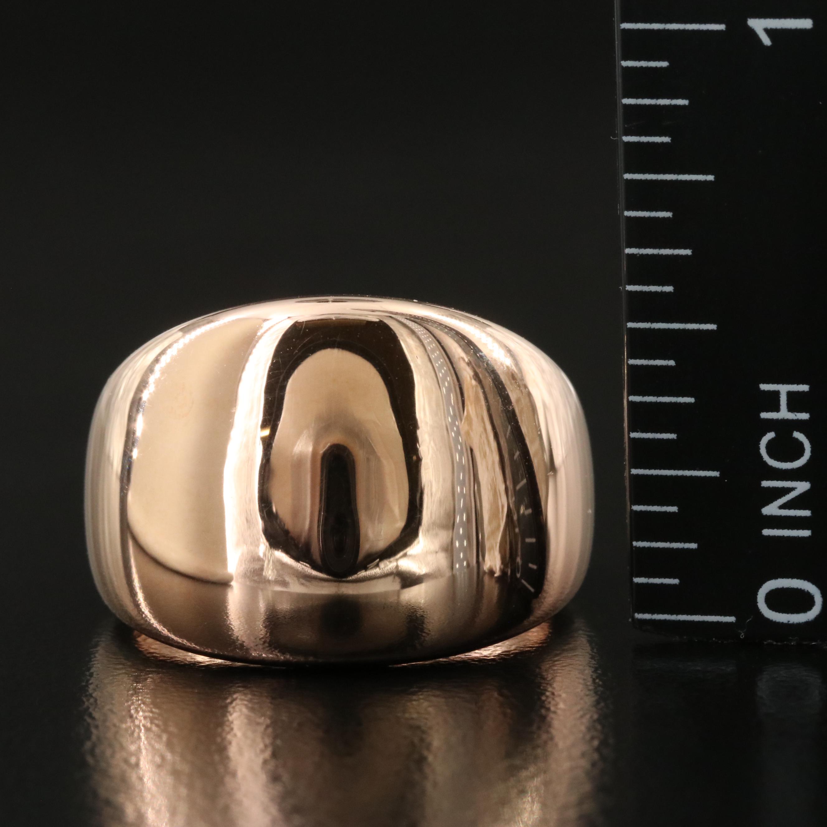 14K Electroformed Tapered Dome Ring