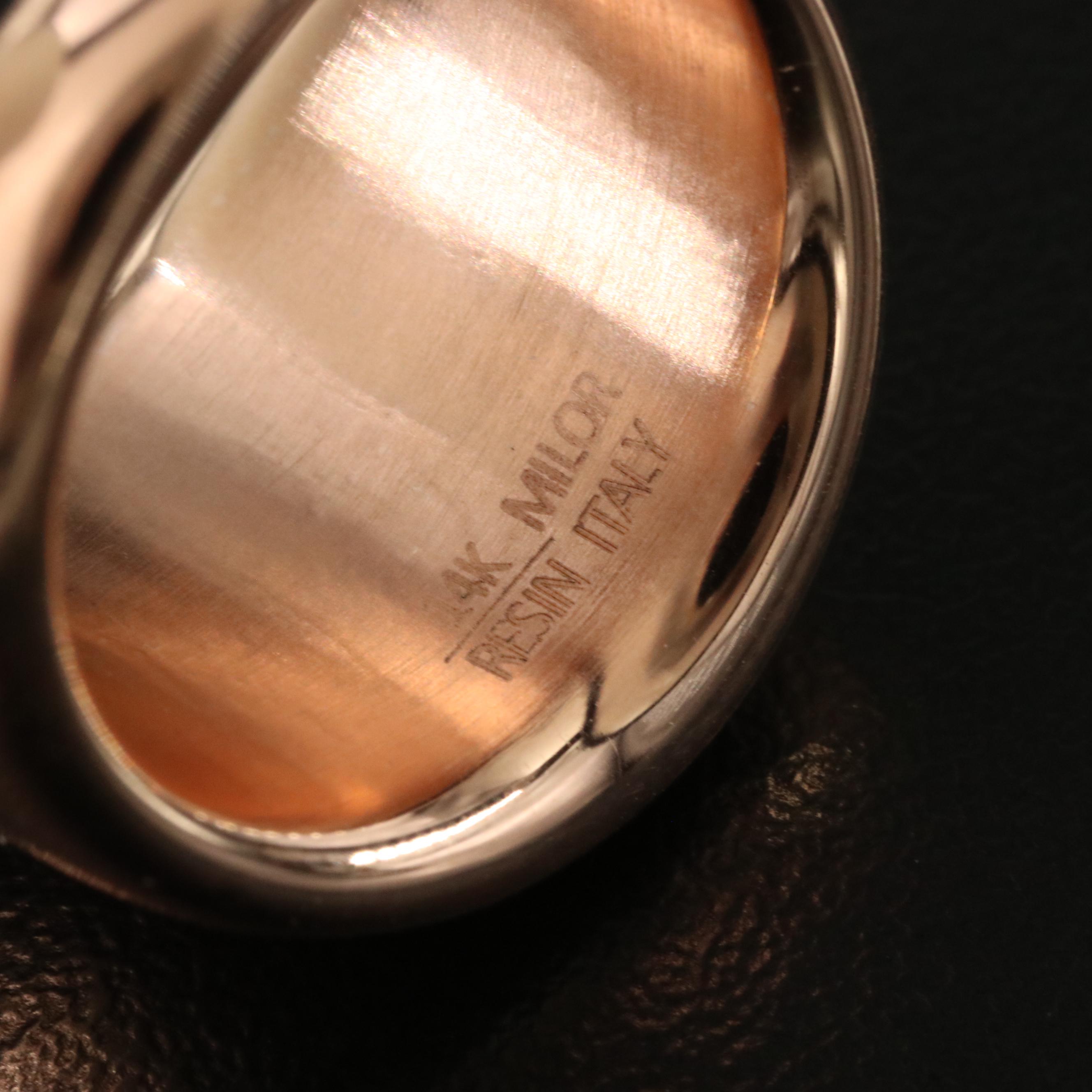 14K Electroformed Tapered Dome Ring