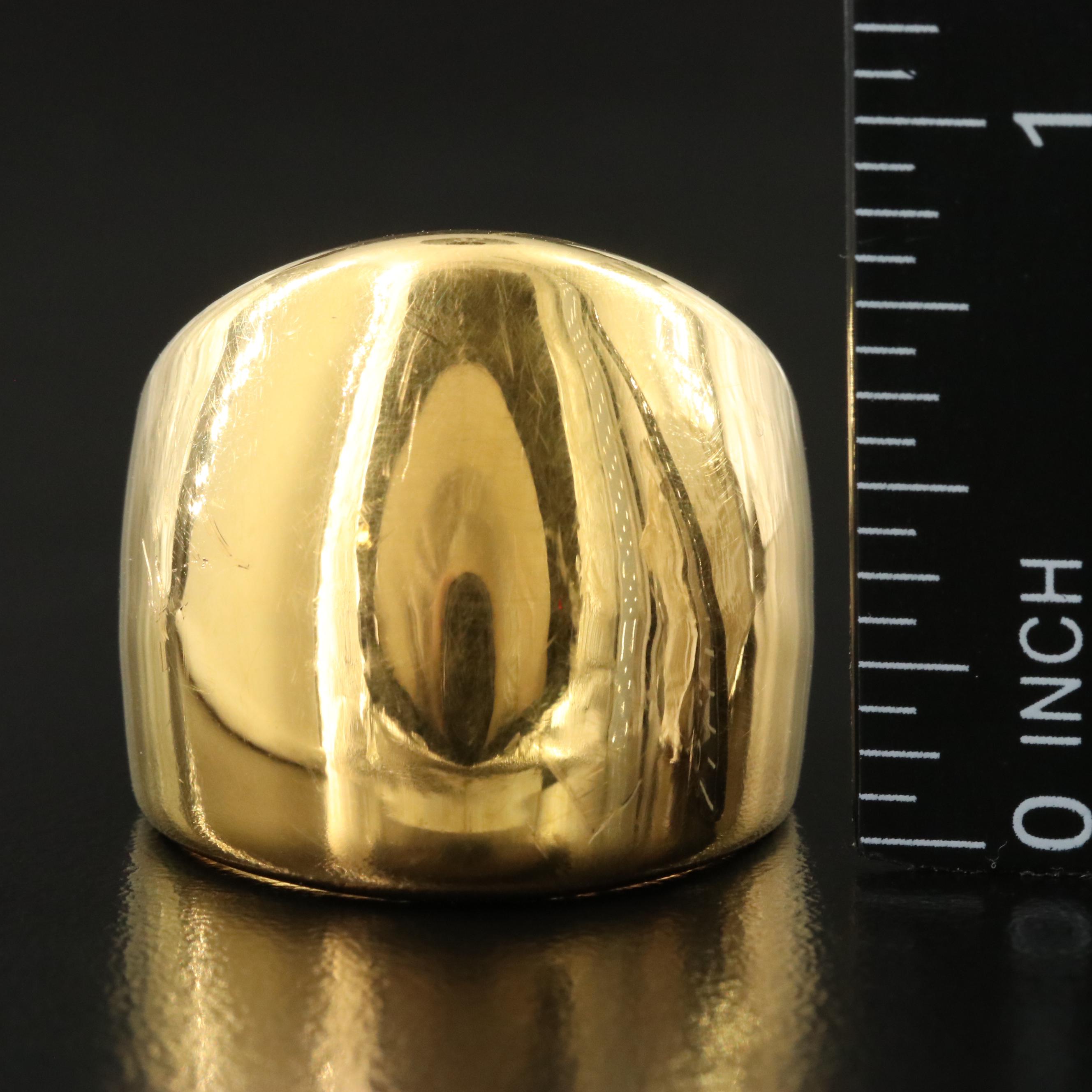 14K Electroformed Tapered Dome Ring
