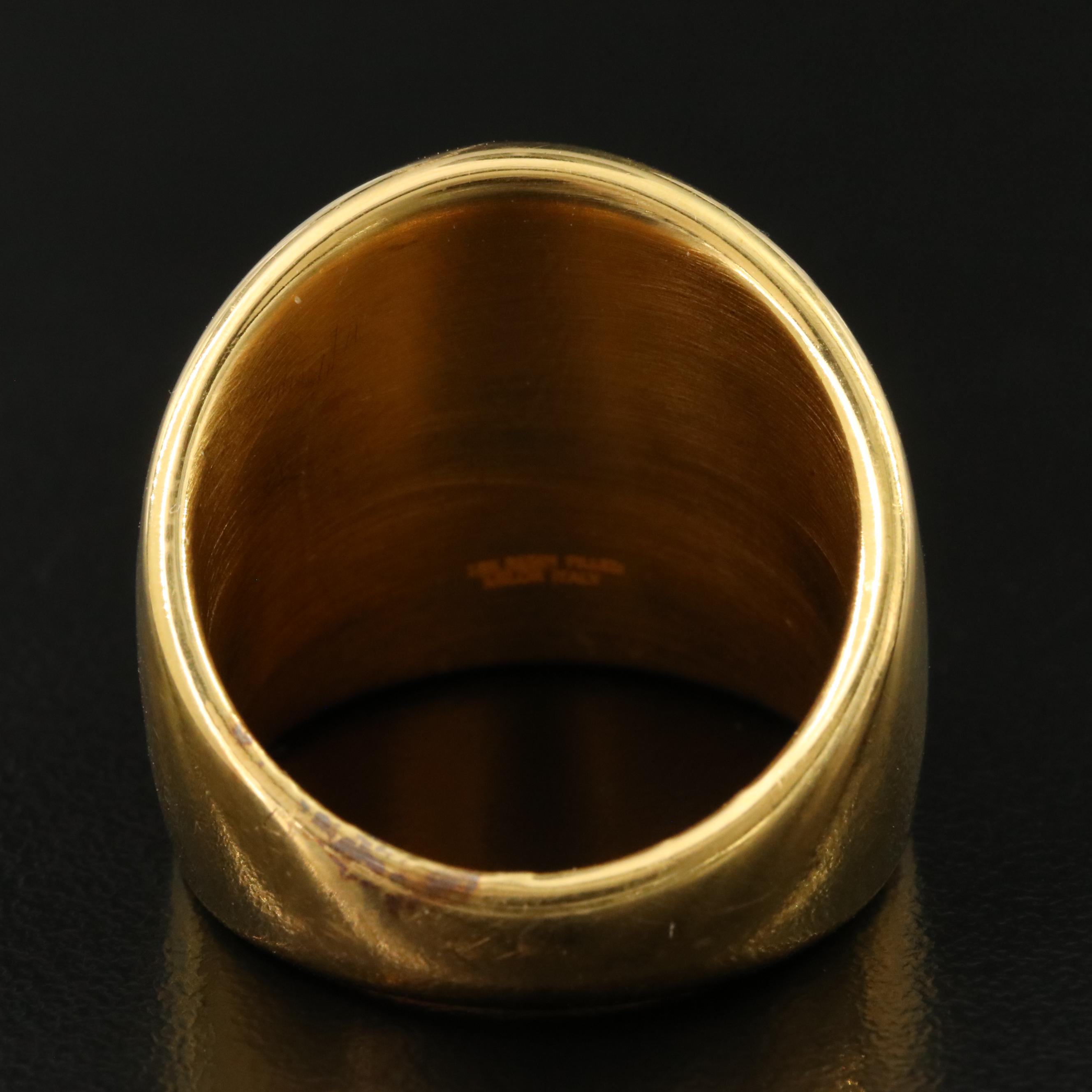 14K Electroformed Tapered Dome Ring