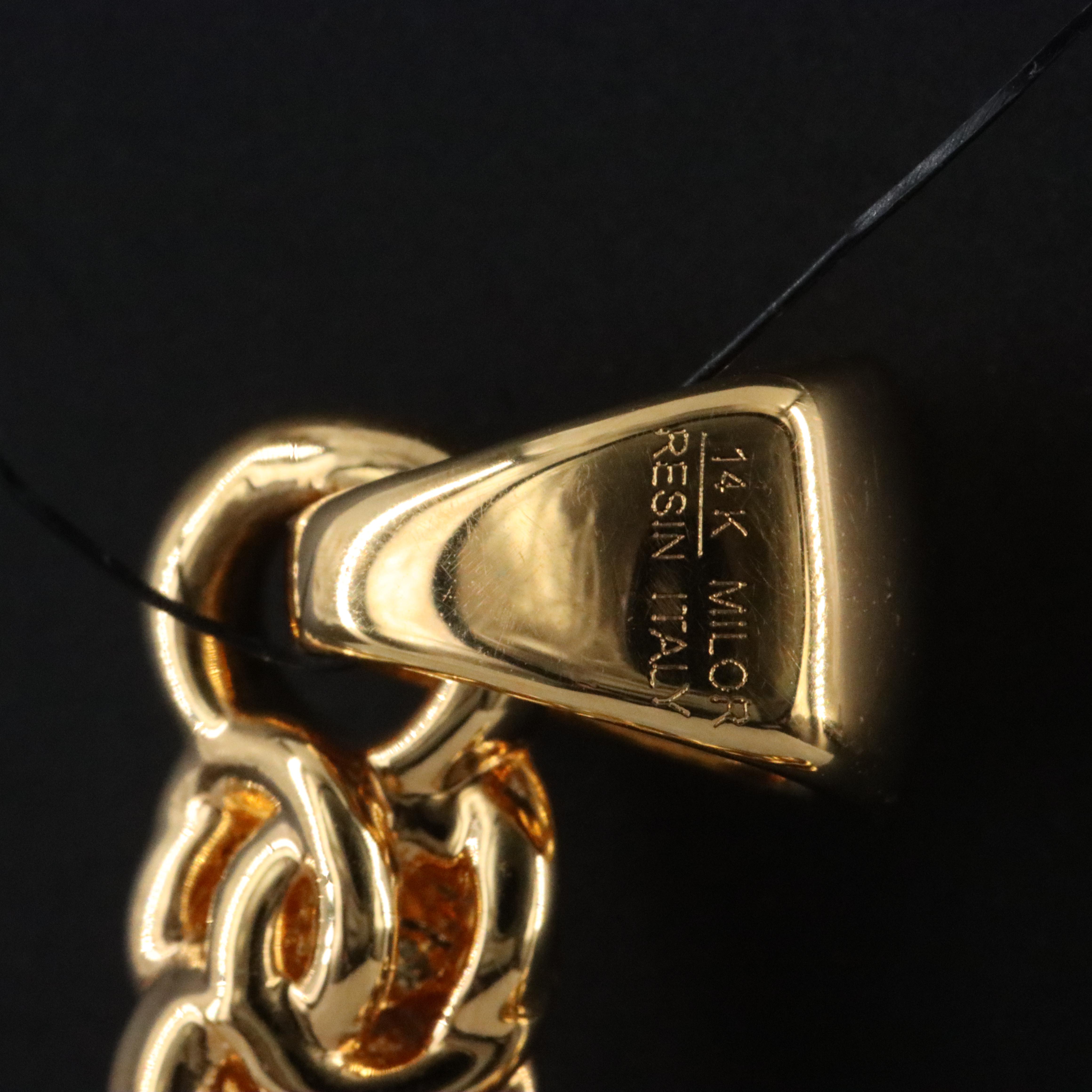 14K Electroformed Byzantine Chain Cross Pendant